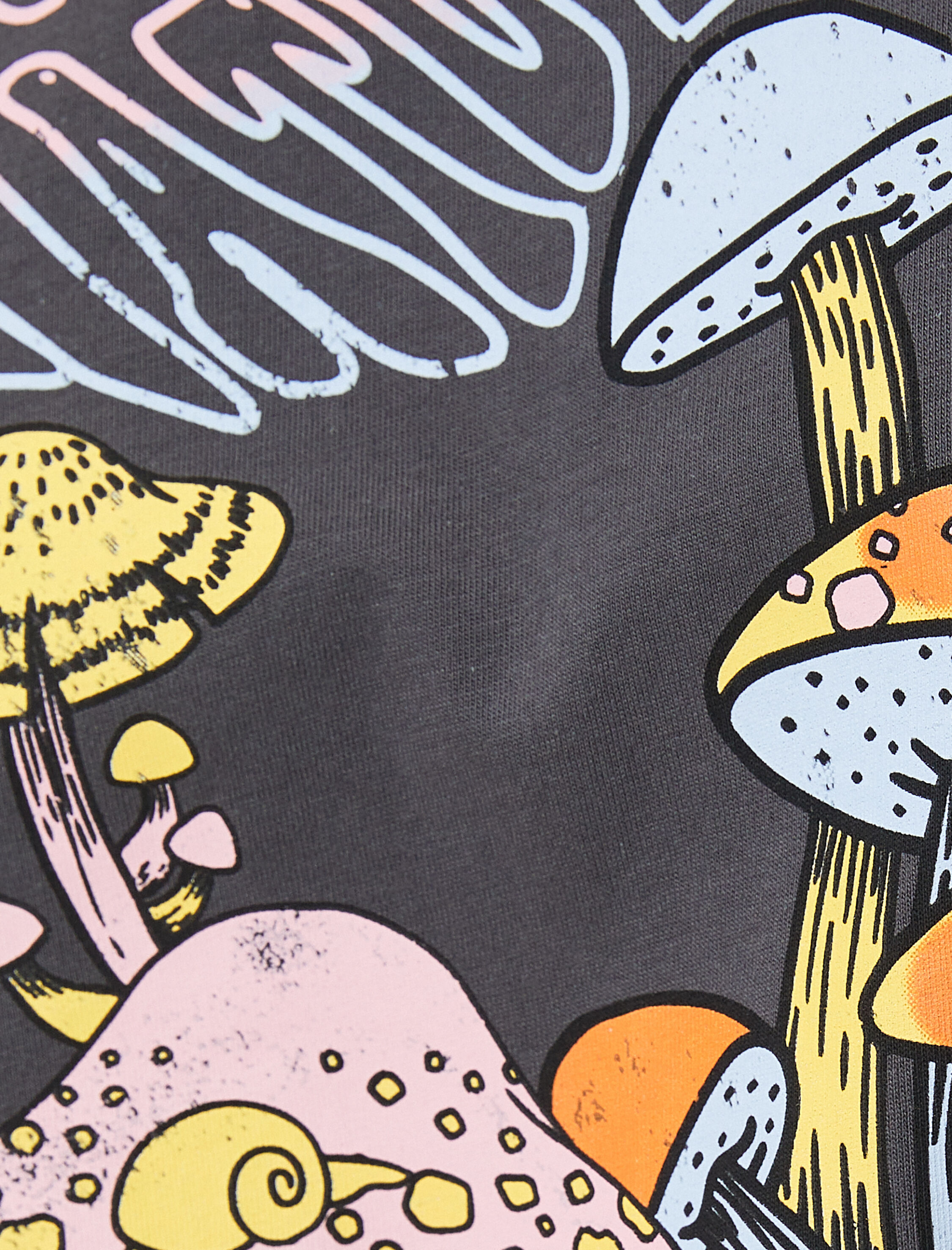   Baskılı Tişört Rahat Kalıp Kısa Kollu Bisiklet Yaka Pamuklu Soluk Efektli