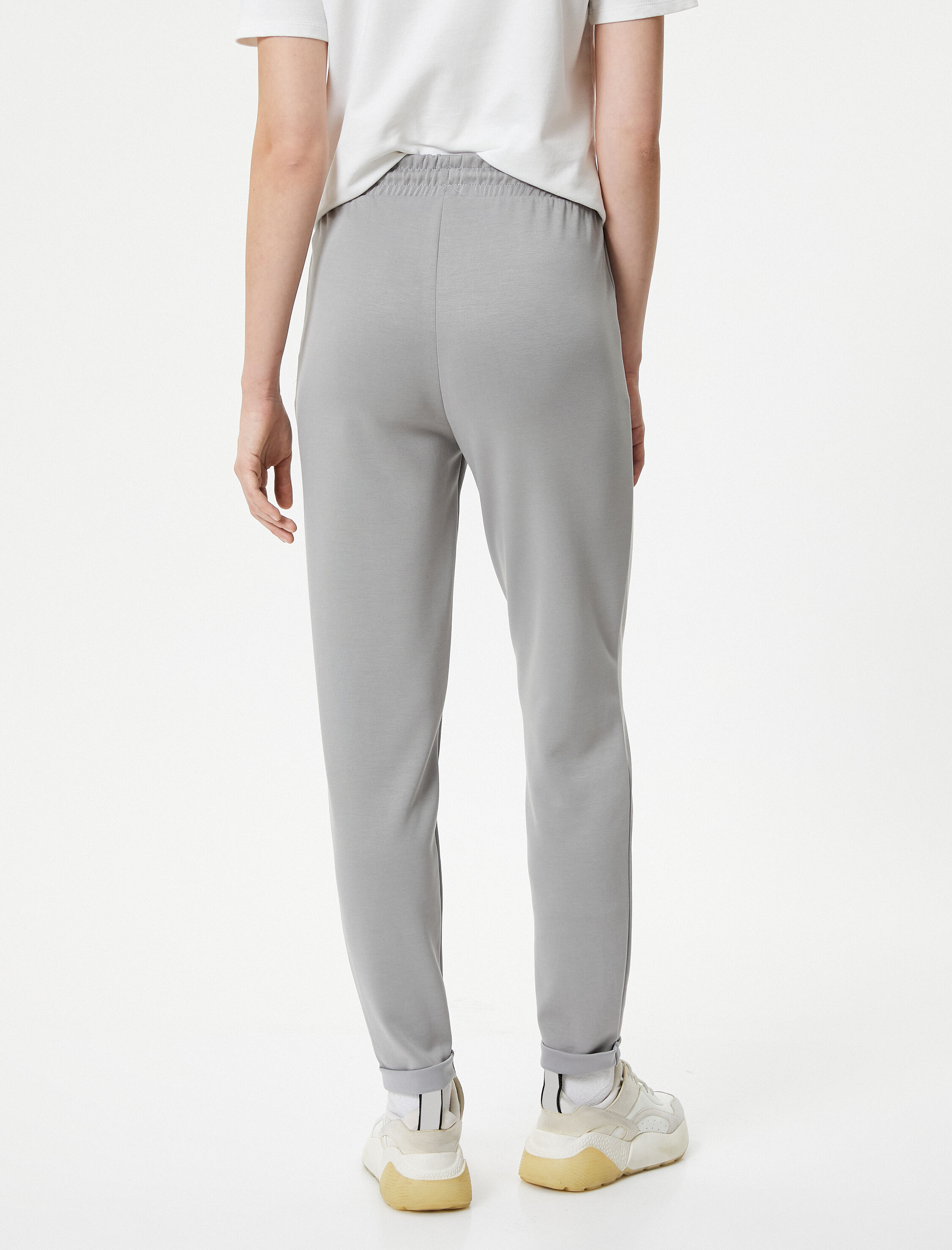   Jogger Pantolon Beli Bağcıklı Cepli Modal Karışımlı