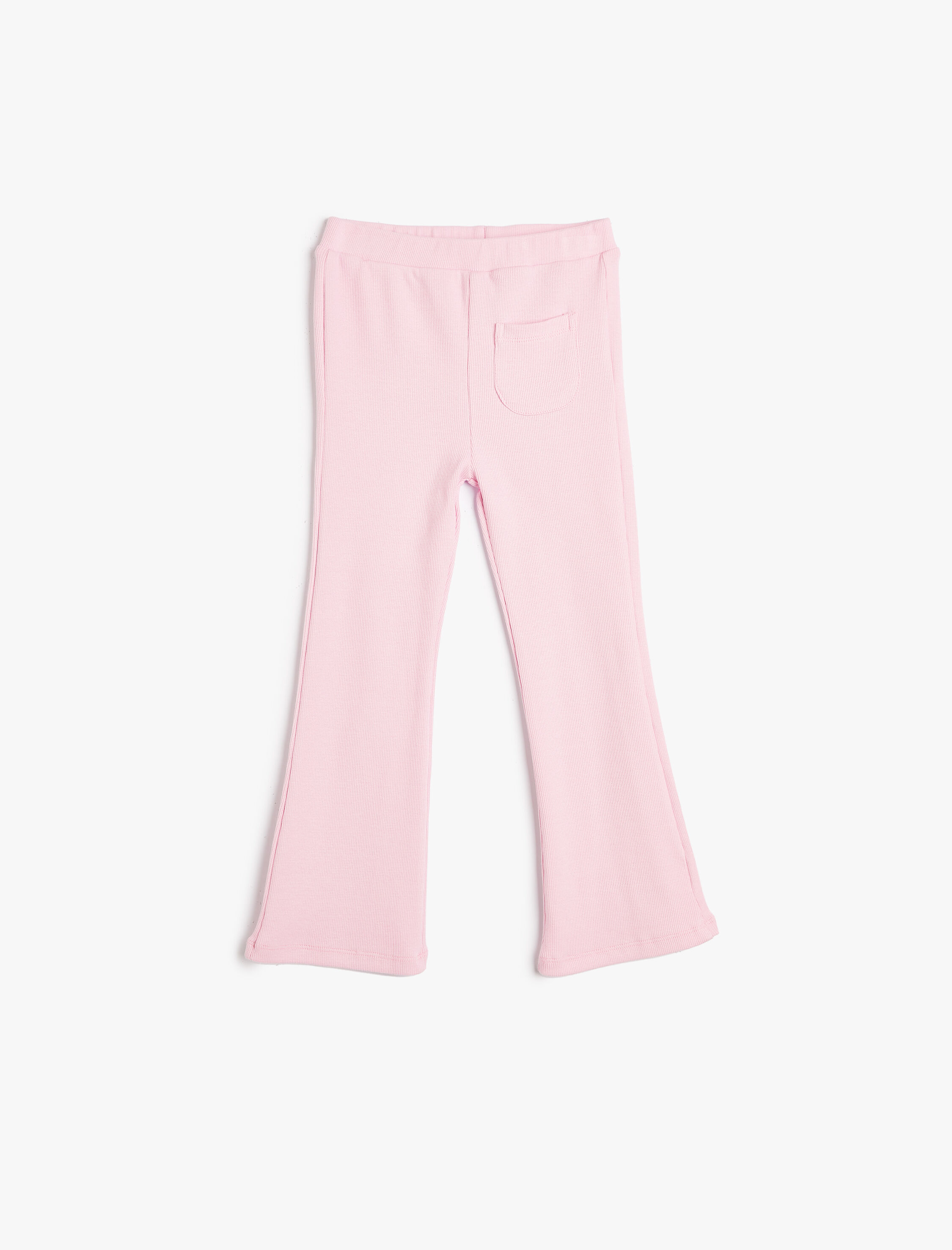  Kız Bebek Basic İspanyol Paça Tayt Pantolon Beli Lastikli Ribanalı