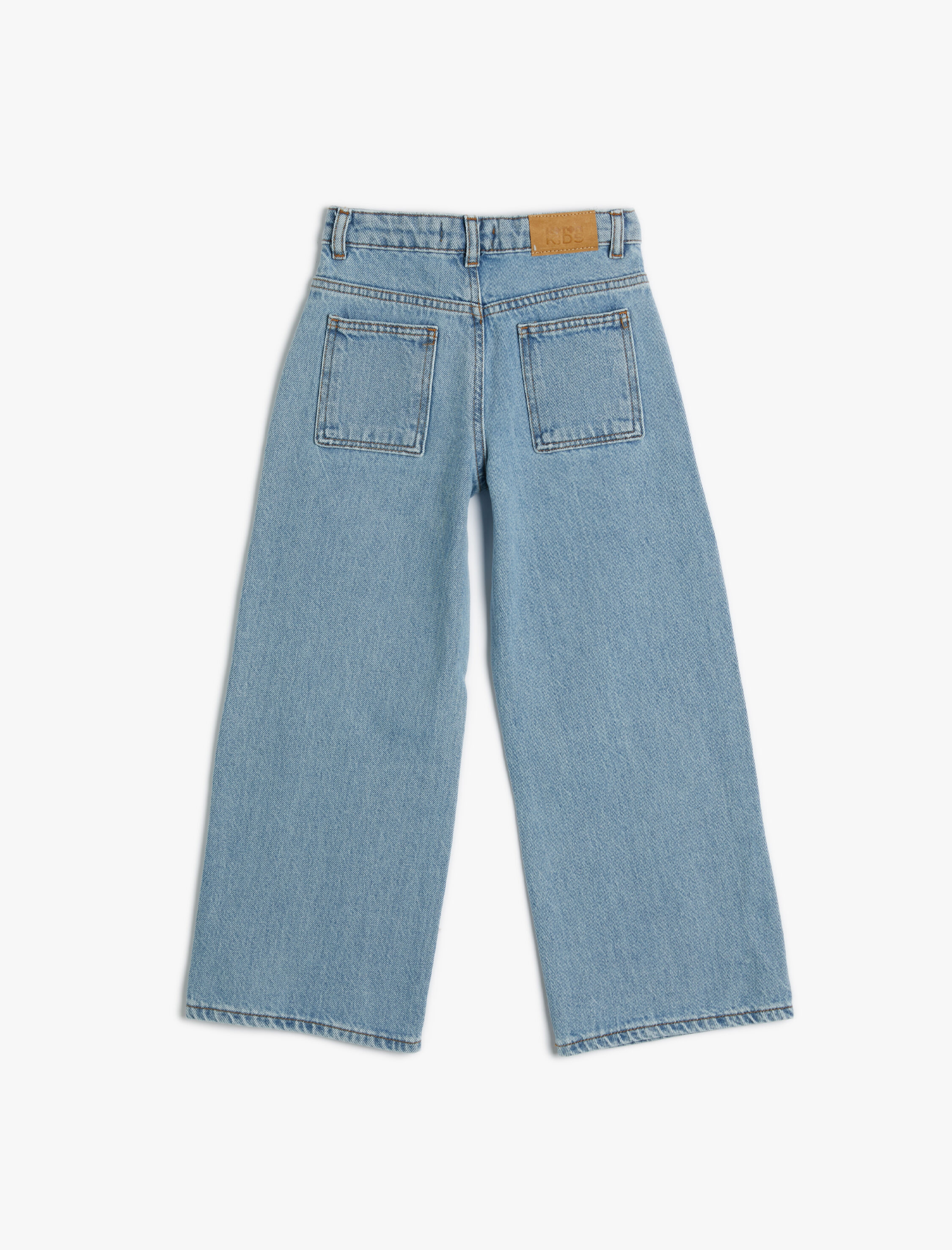  Kız Çocuk İspanyol Paça Kot Pantolon Cep Detaylı Normal Bel - Flare Jean