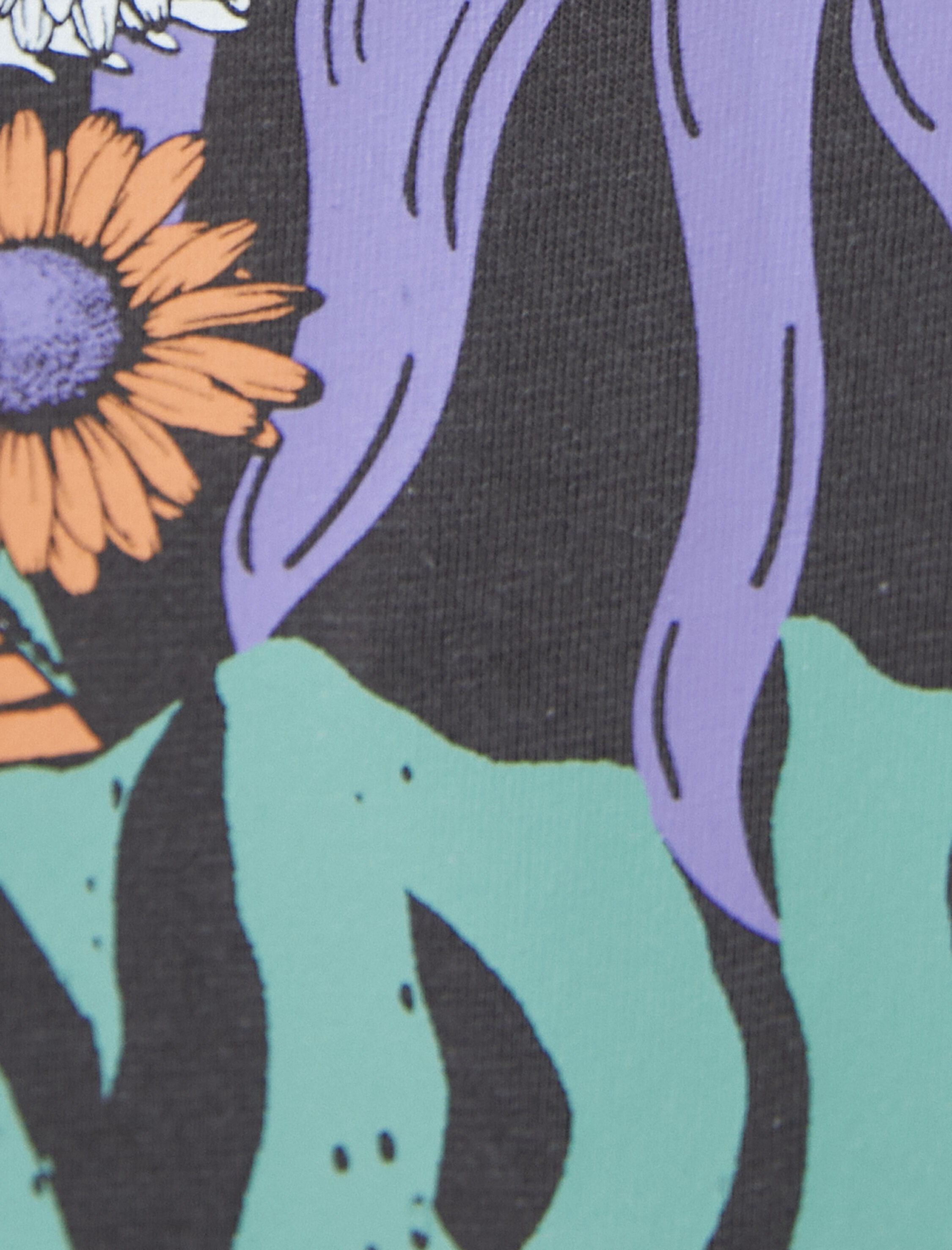   Baskılı Tişört Rahat Kalıp Kısa Kollu Bisiklet Yaka Pamuklu Soluk Efektli