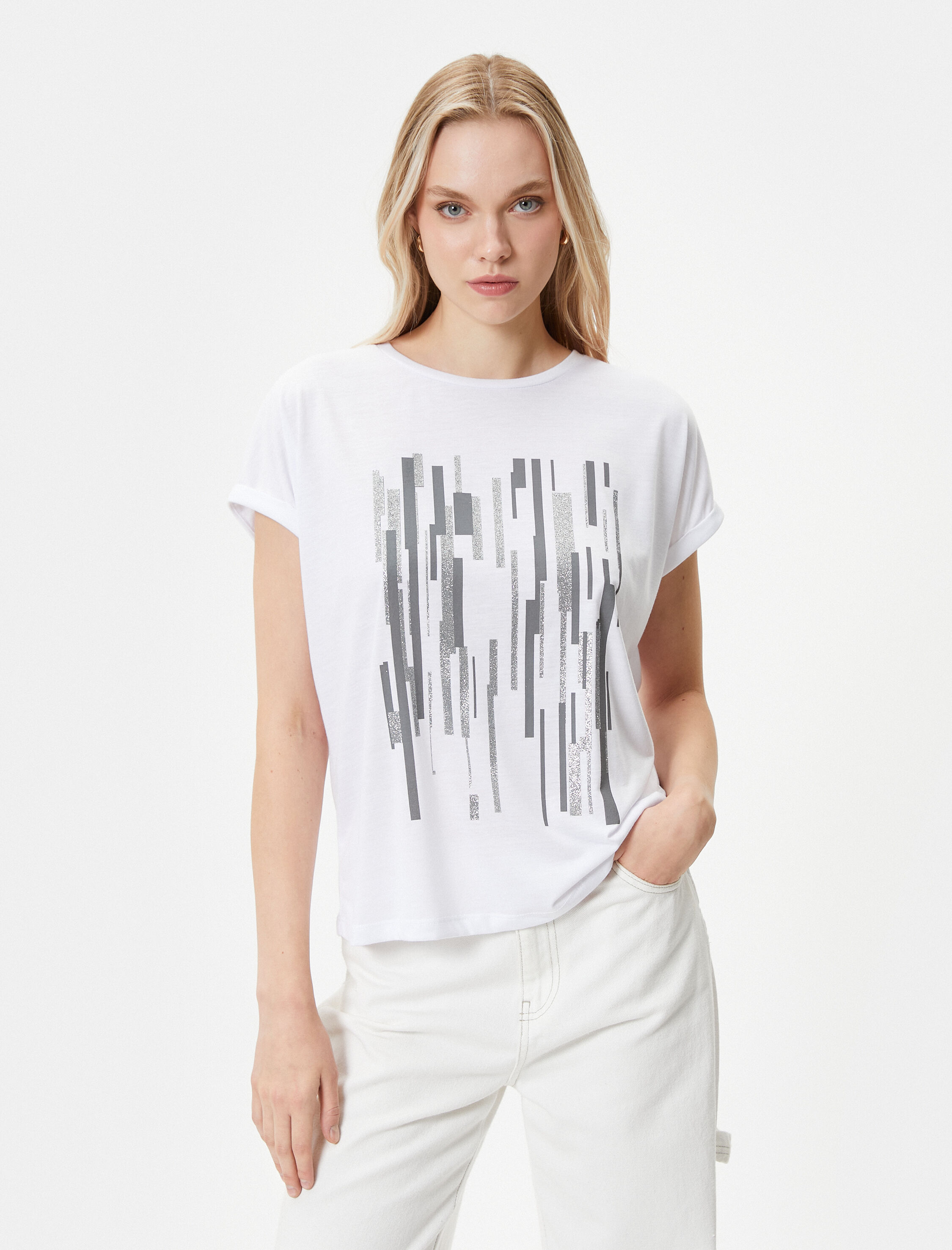   Baskılı Tişört Kısa Kollu Bisiklet Yaka Regular Fit