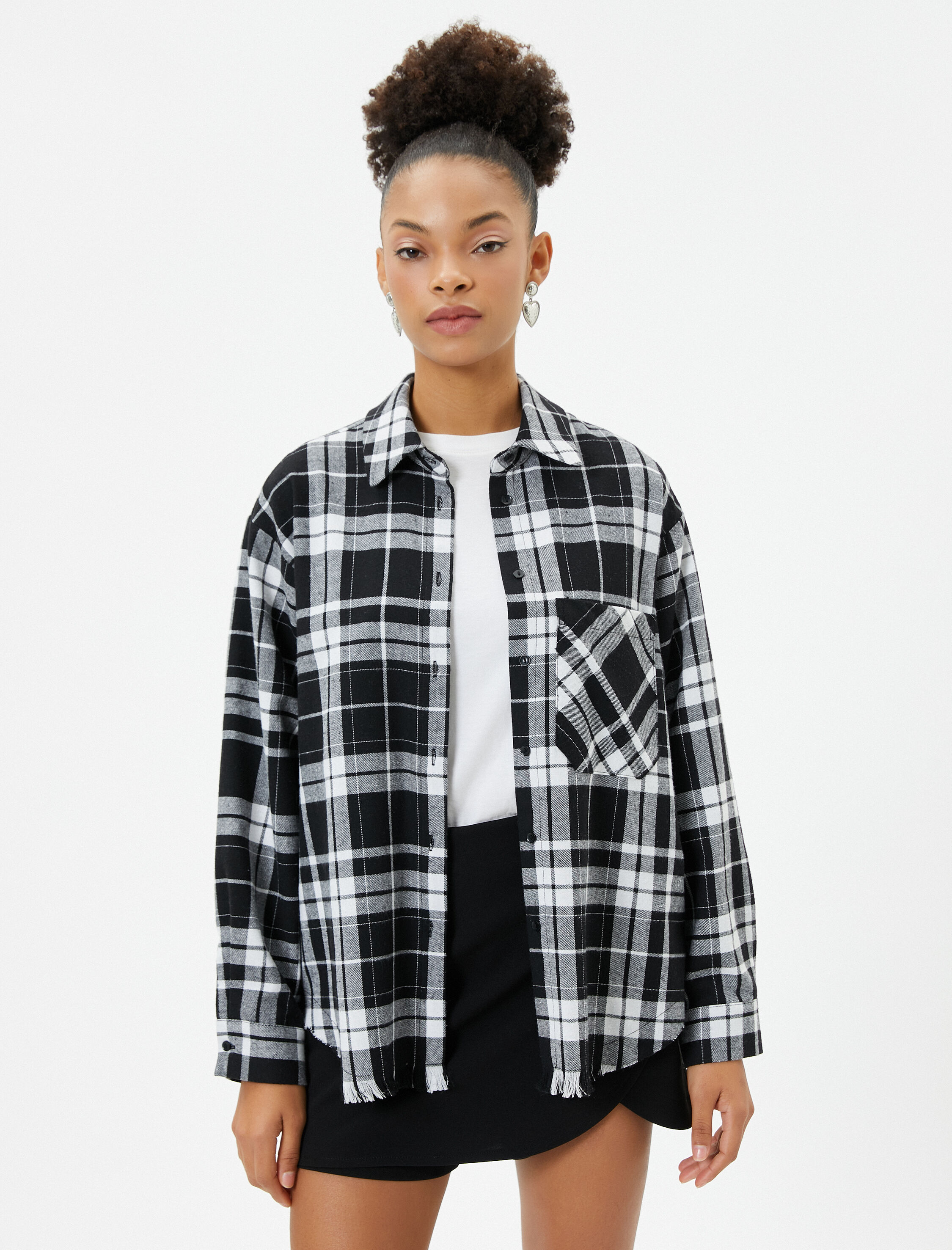   Oduncu Gömleği Cepli Yumuşak Dokulu Uzun Kollu