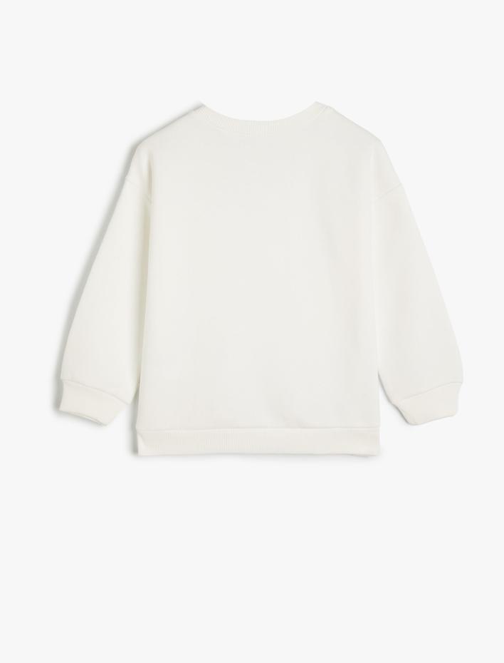 Kız Çocuk Rapunzel Sweat Lisanslı Uzun Kollu Bisiklet Yaka Şardonlu