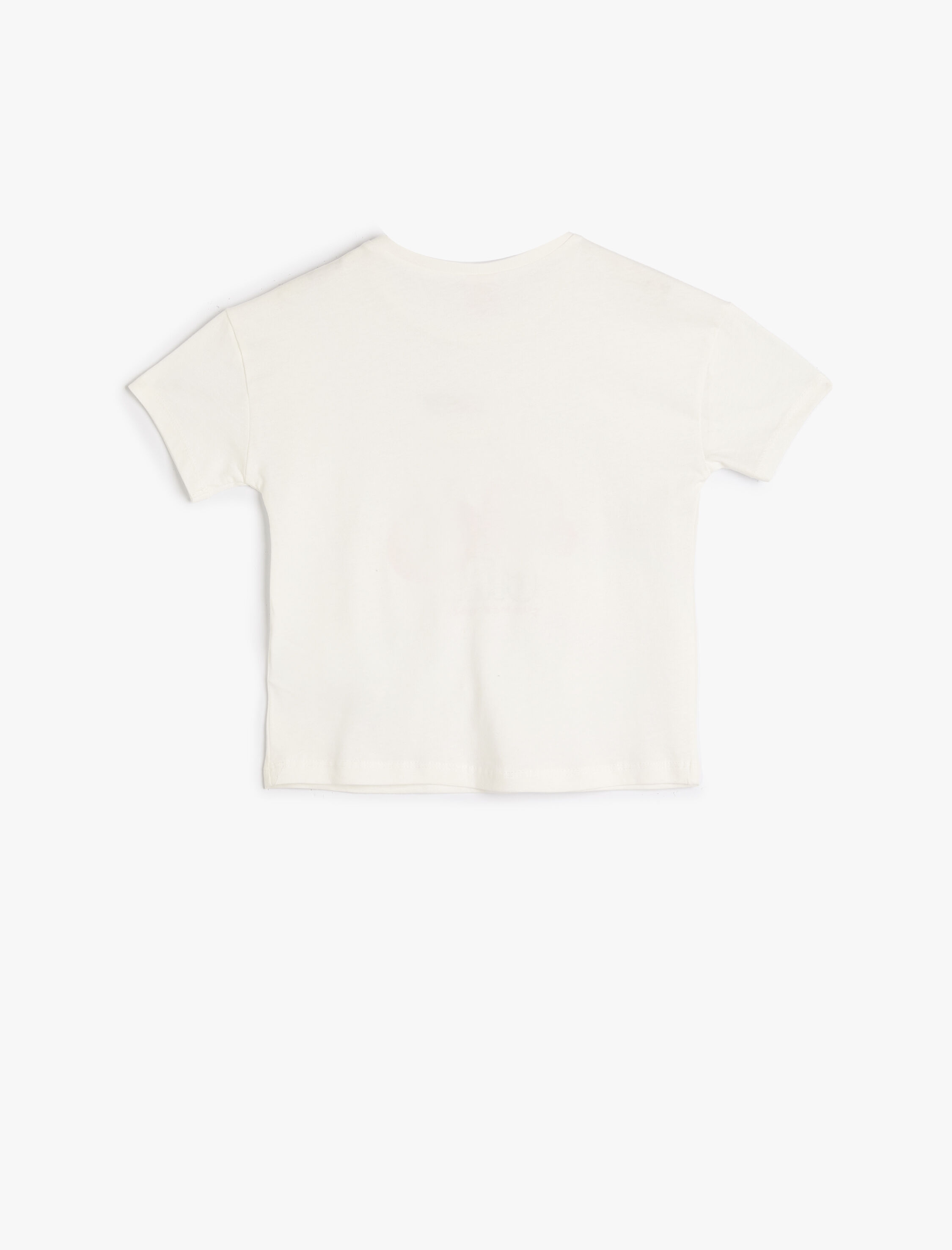  Kız Bebek Tişört Kiraz Baskılı Kısa Kollu Bisiklet Yaka Pamuklu