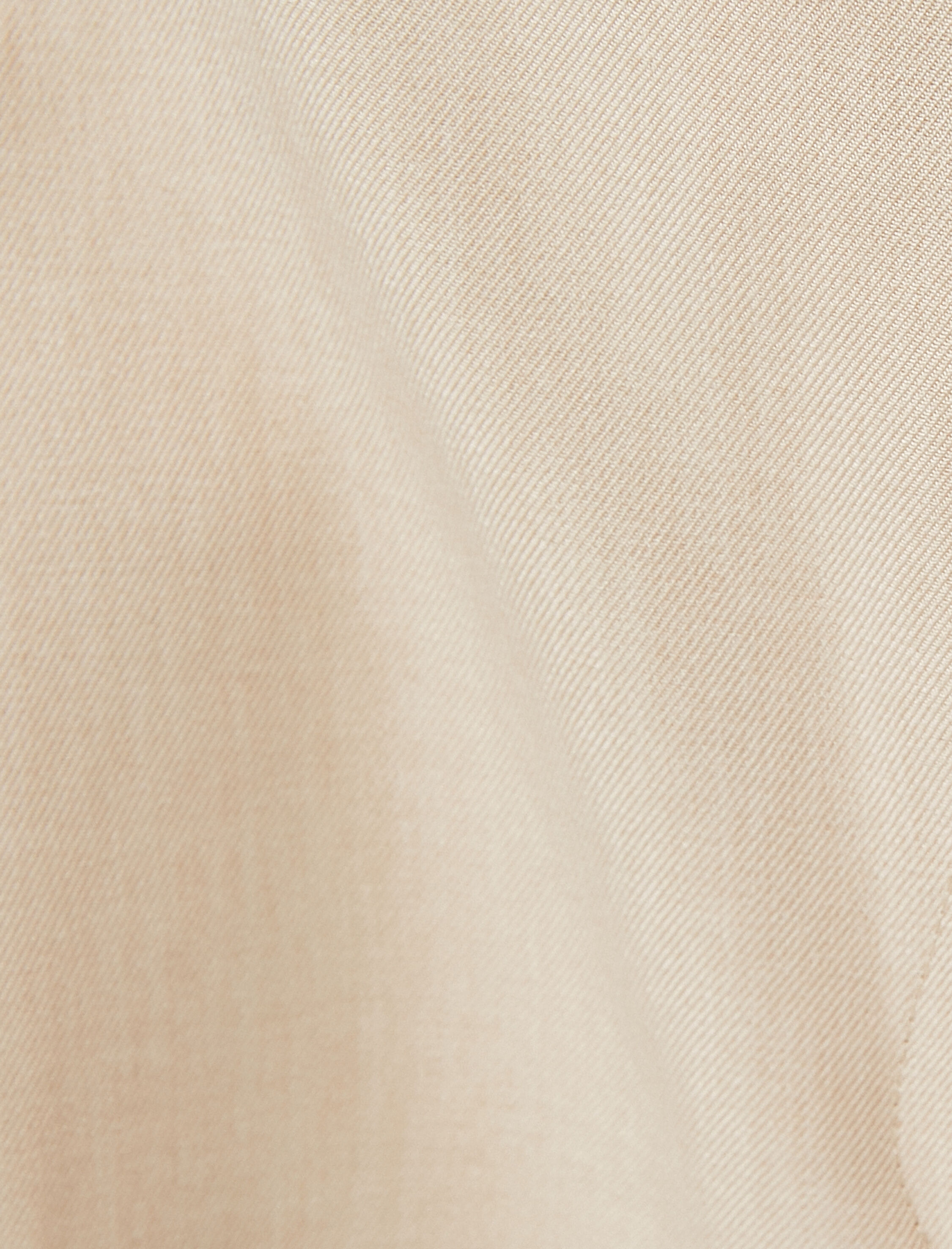   Kumaş Bol Paça Pantolon Asimetrik Bel Düğmeli