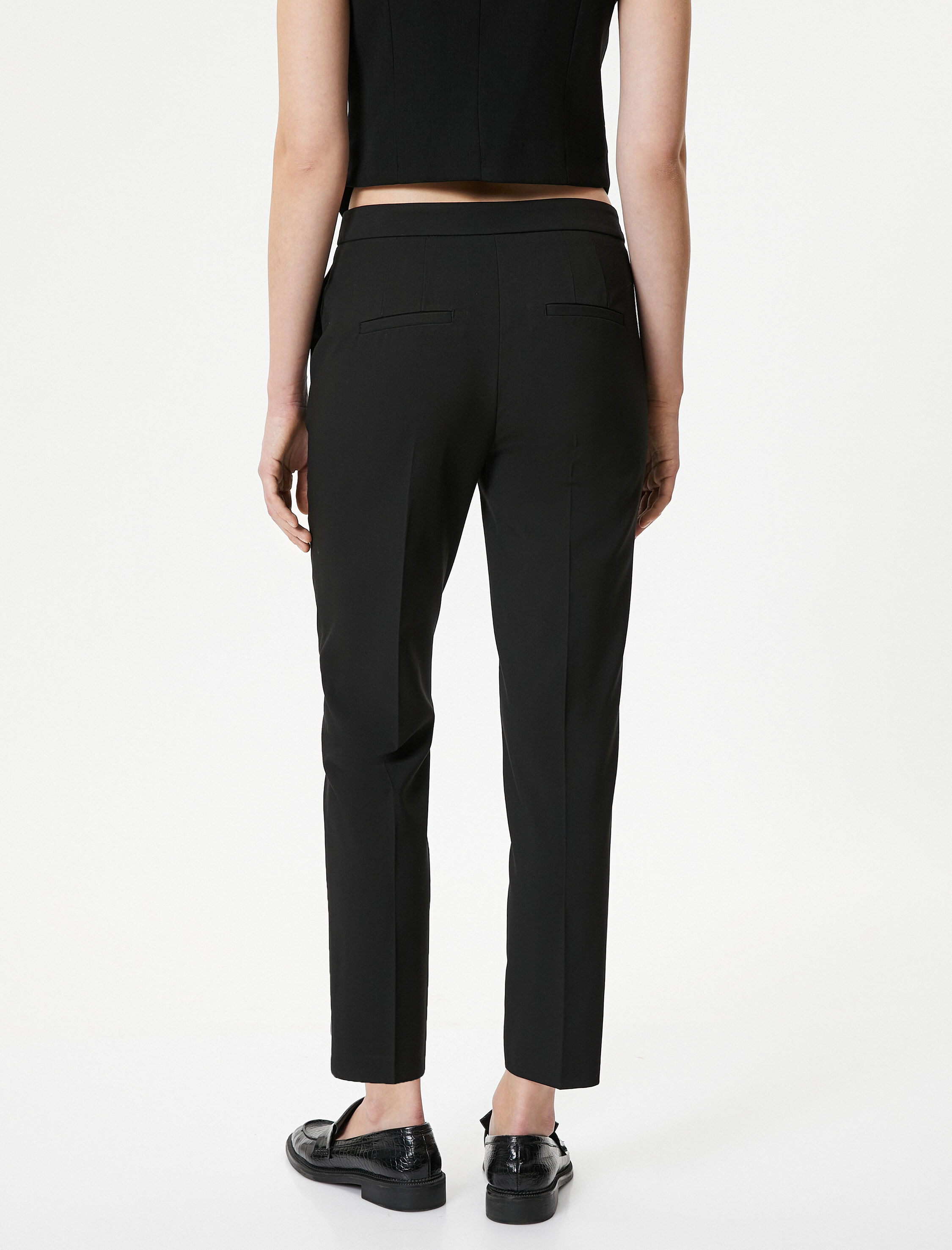   Cigarette Kumaş Pantolon Normal Bel Cepli