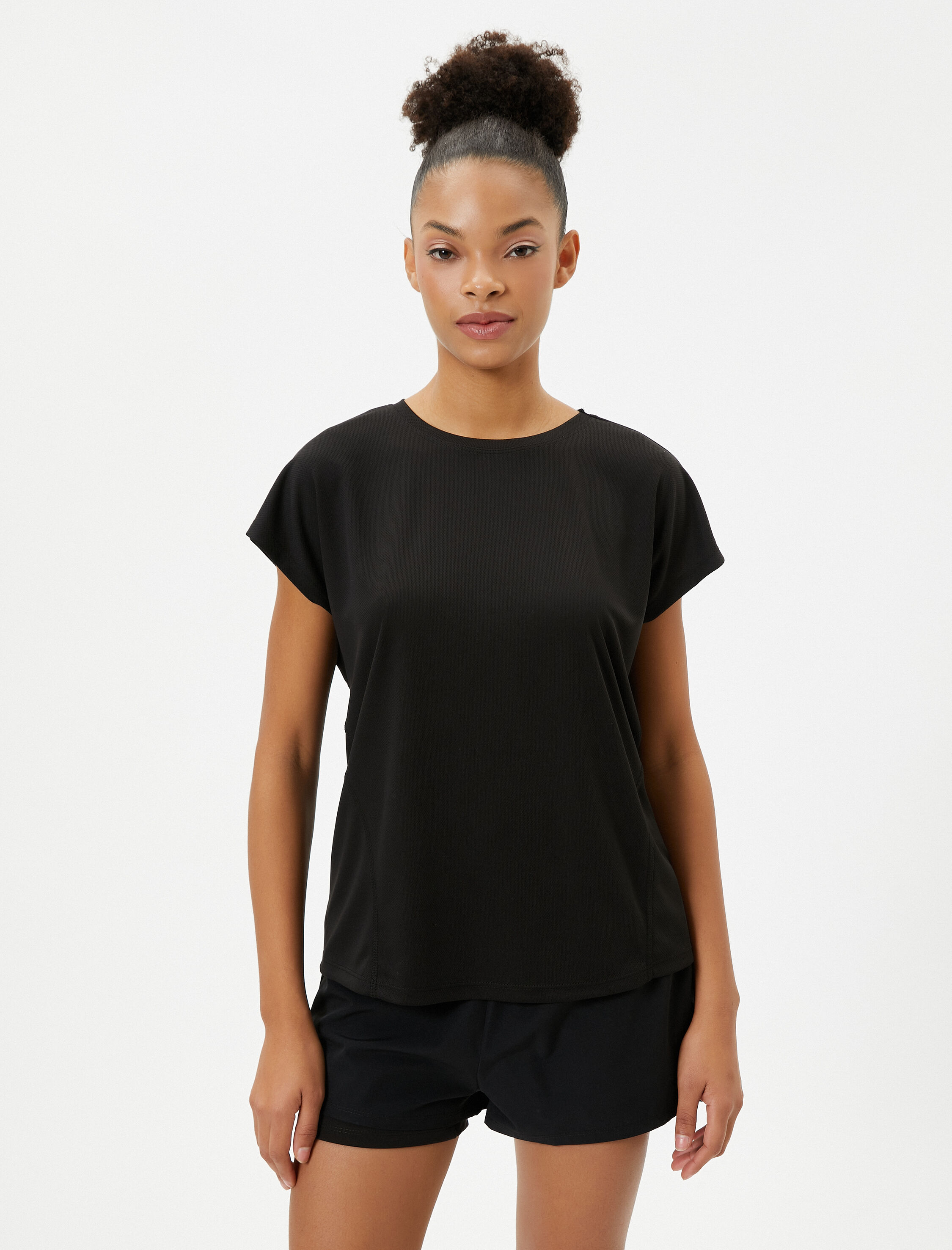   Basic Spor Tişört Kısa Kollu Bisiklet Yaka