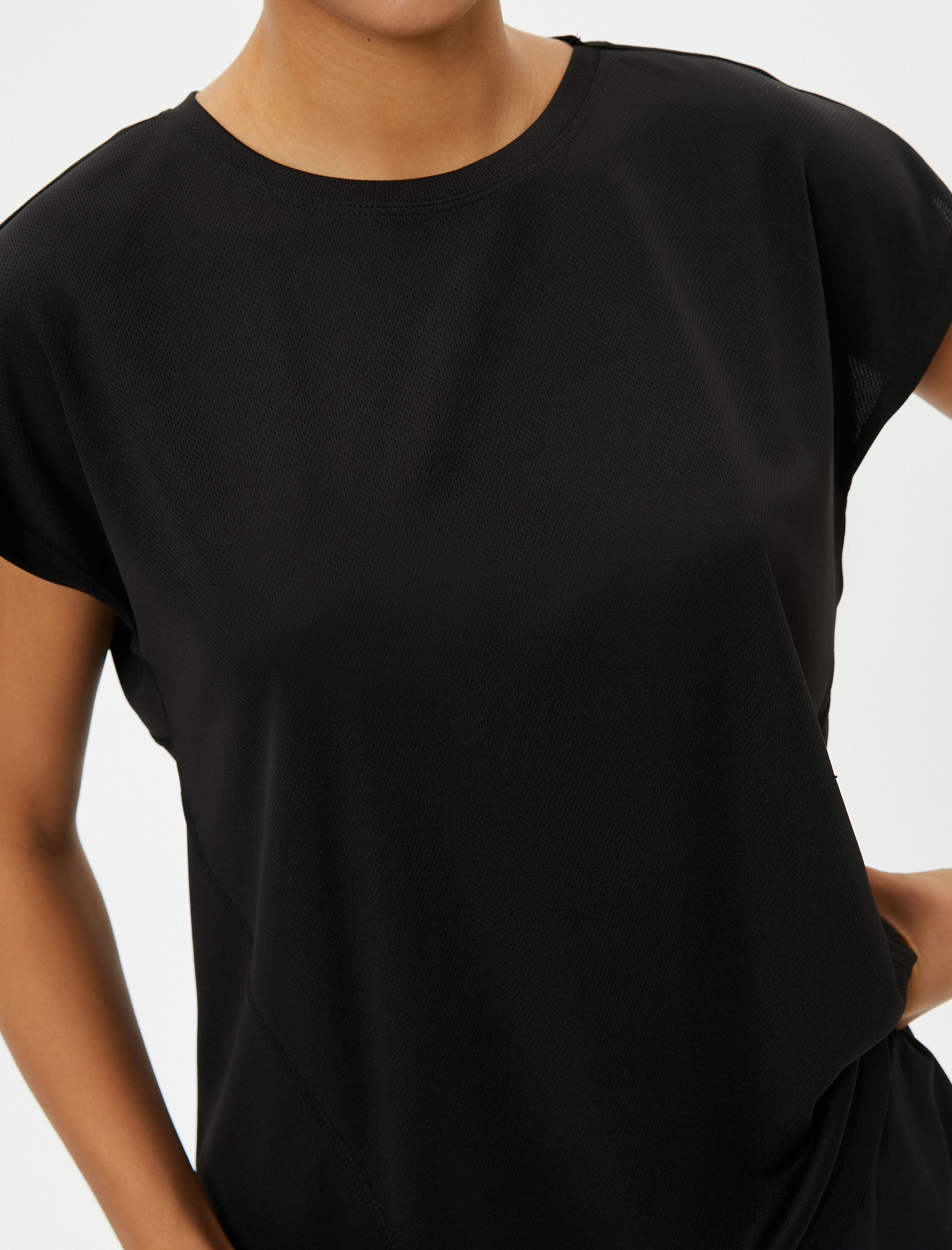   Basic Spor Tişört Kısa Kollu Bisiklet Yaka