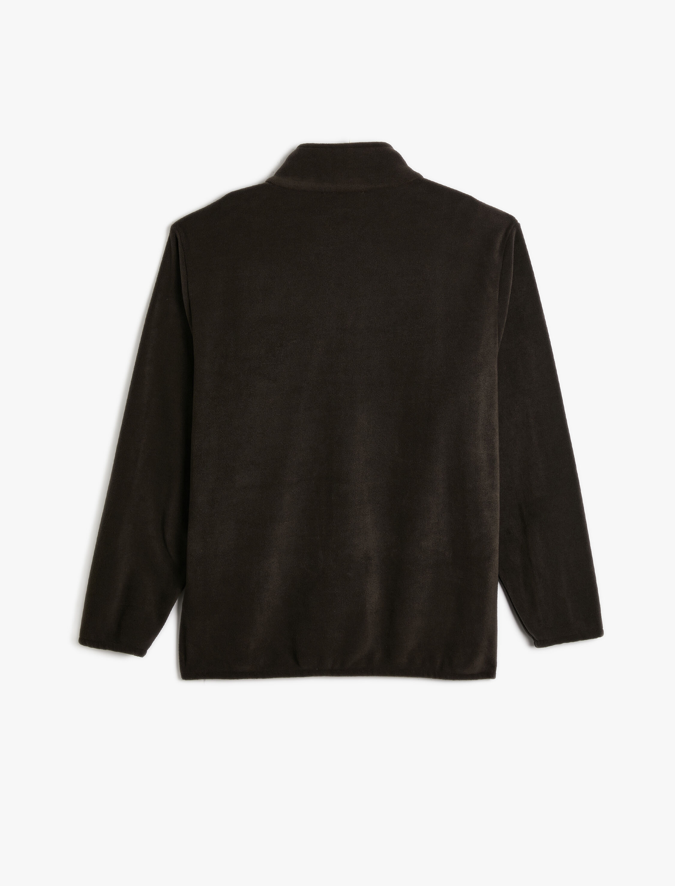   Polar Sweatshirt Yarım Fermuarlı Cep Detaylı Dik Yaka Yumuşak Dokulu