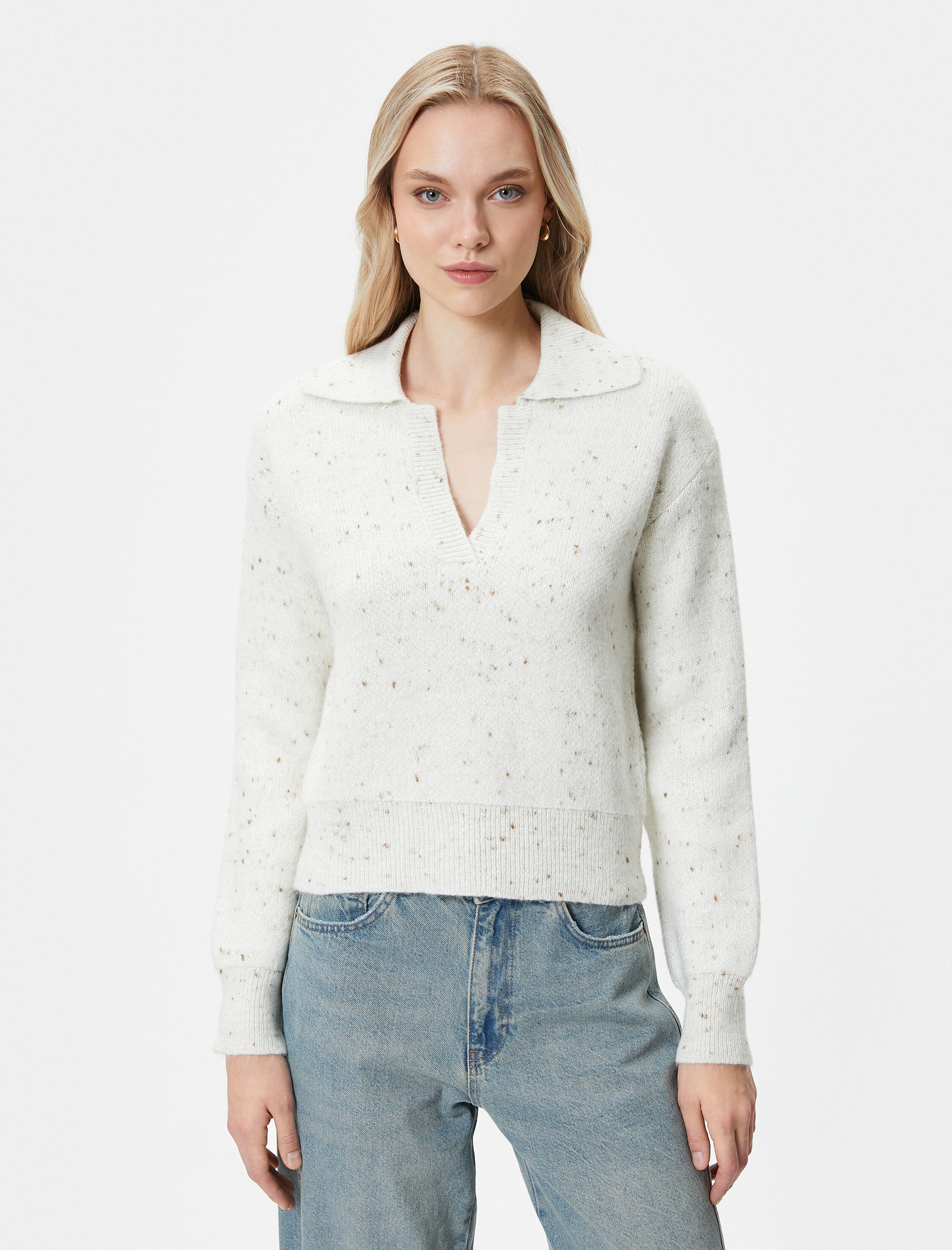   Polo Yaka Kazak Örgü Regular Fit