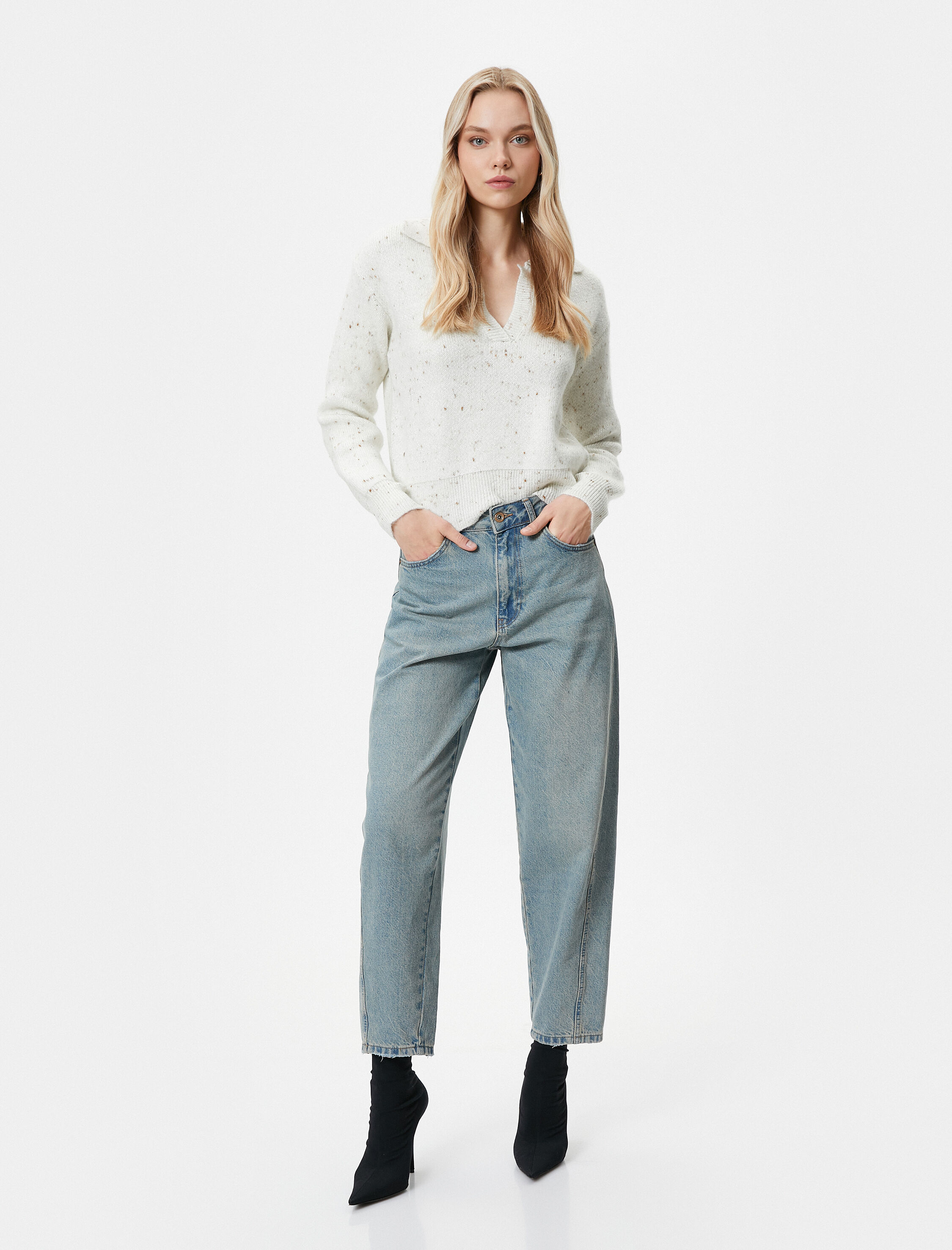   Polo Yaka Kazak Örgü Regular Fit