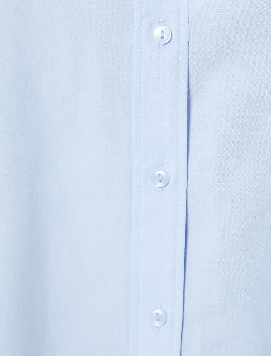   Basic Poplin Gömlek Uzun Kollu Düğmeli Regular Fit