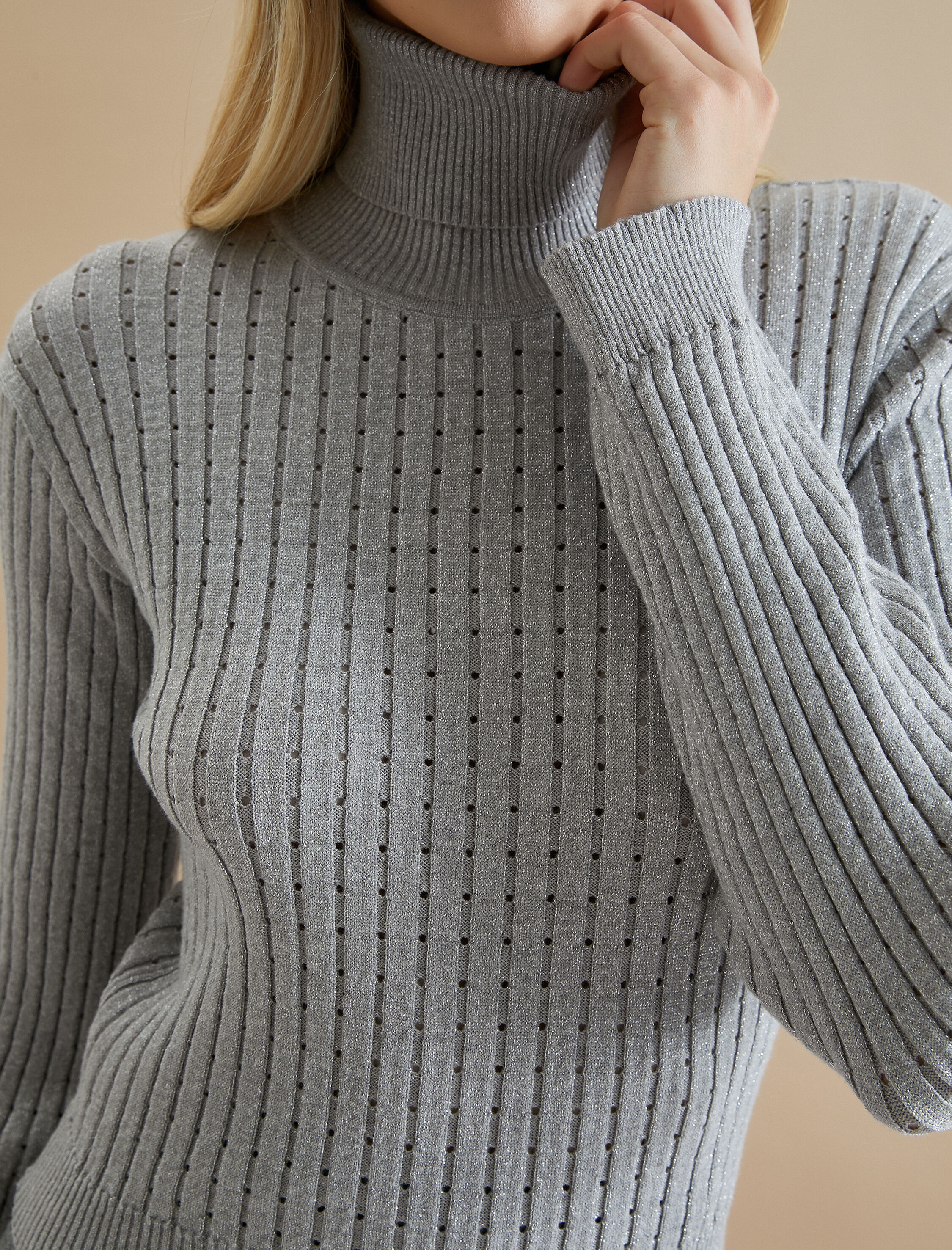   Koton X Şahika Ercümen - Simli Boğazlı Triko Kazak