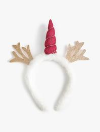 Peluş Yılbaşı Tacı Geyik ve Unicorn Boynuzu Detaylı