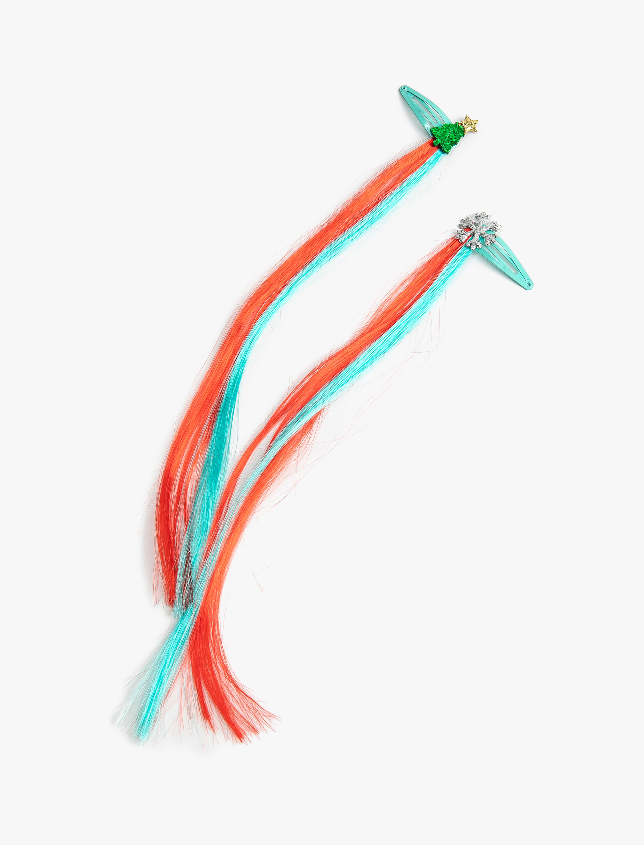  Kız Çocuk Yılbaşı Temalı 2'li Çıtçıt Toka Seti