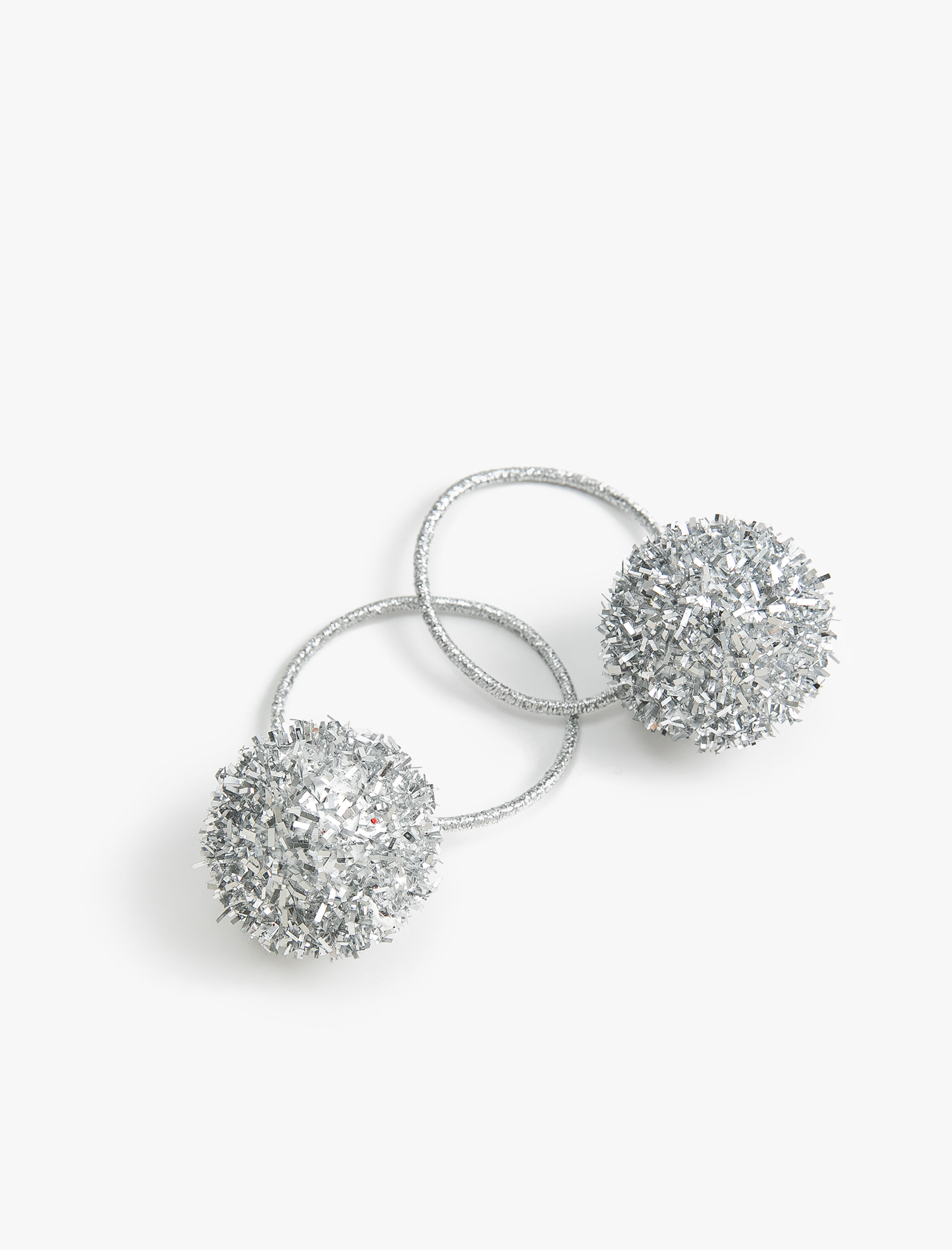  Kız Çocuk Yılbaşı Tokası Parlak Ponpon Detaylı