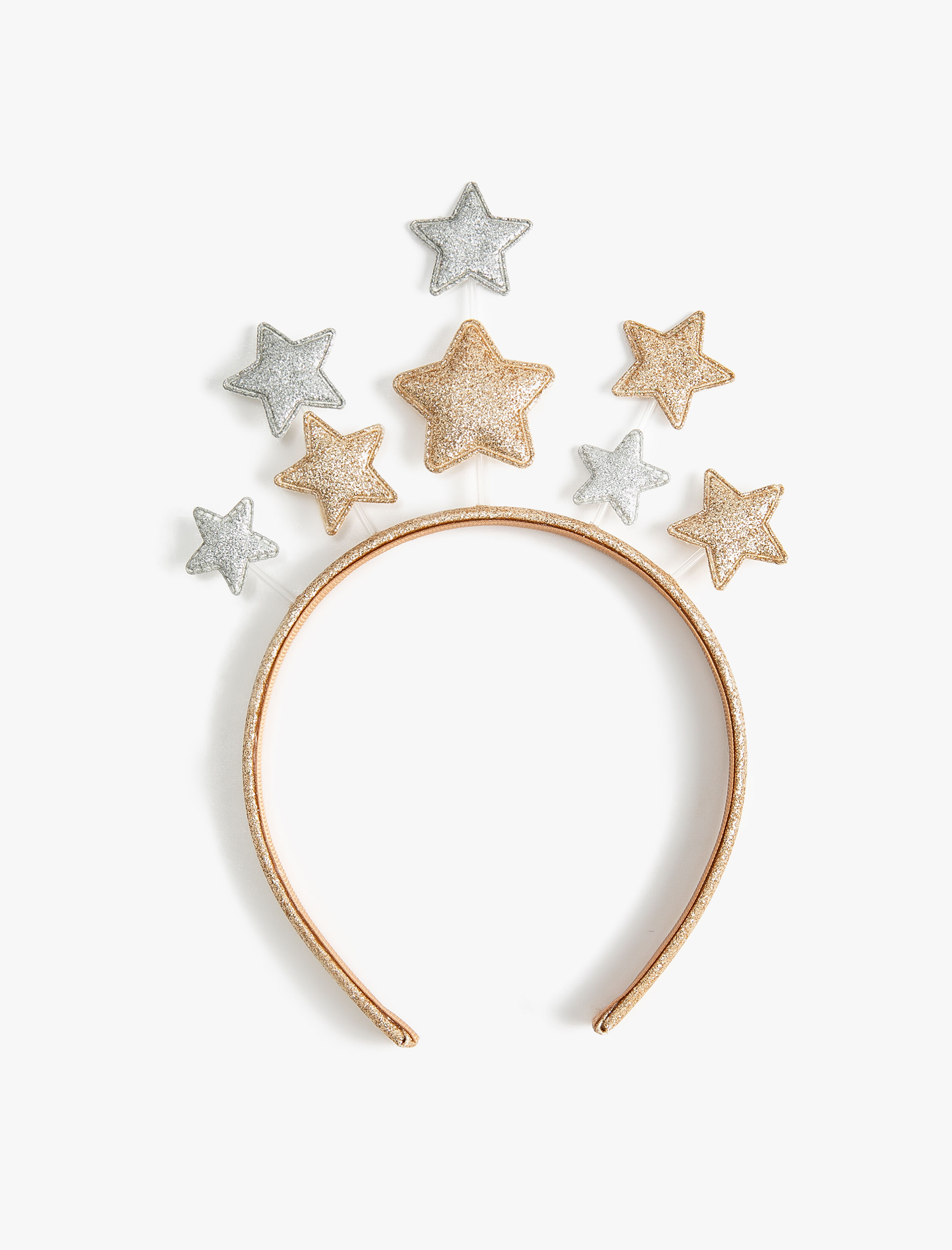  Kız Çocuk Simli Yıldız Detaylı Taç