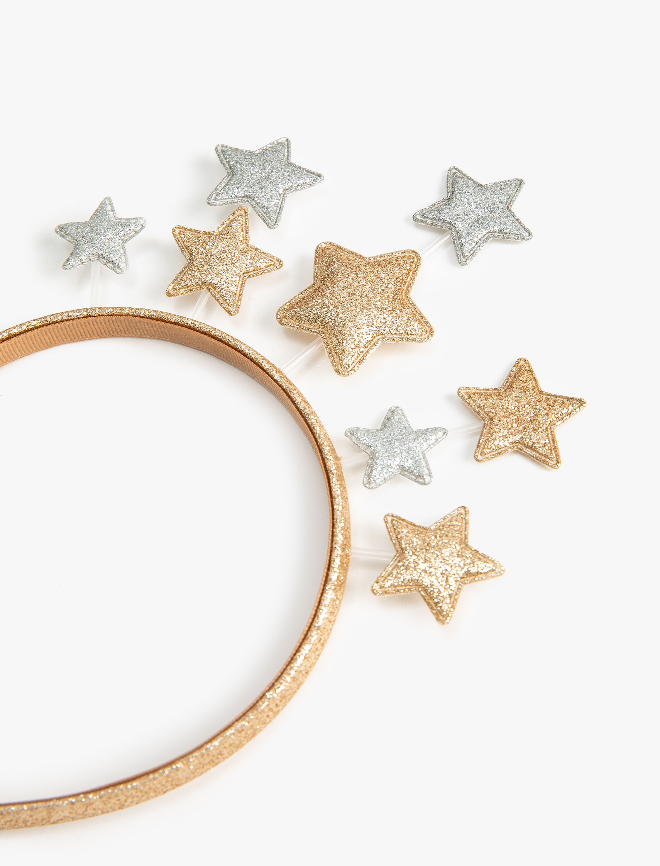  Kız Çocuk Simli Yıldız Detaylı Taç