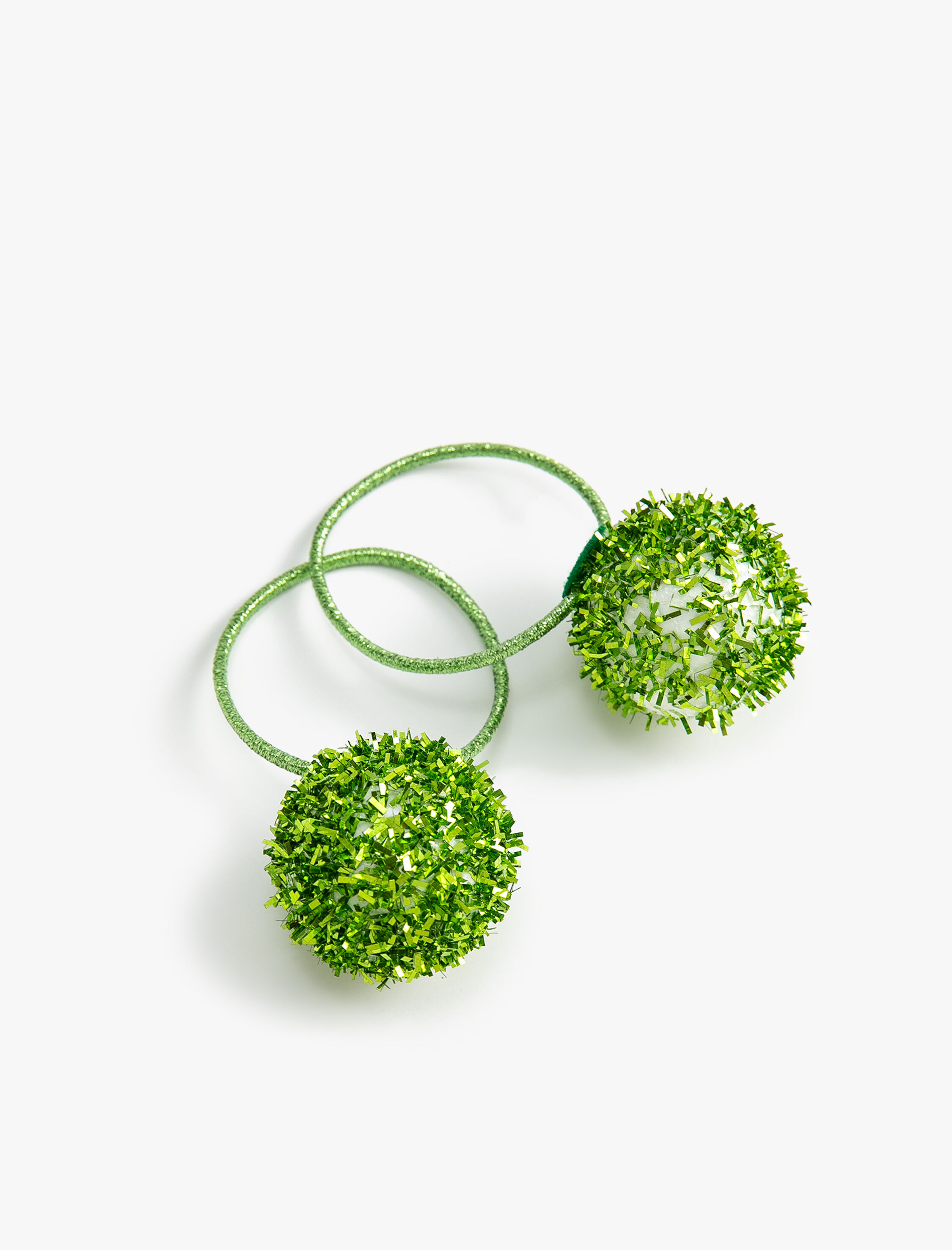  Kız Çocuk Yılbaşı Tokası Parlak Ponpon Detaylı