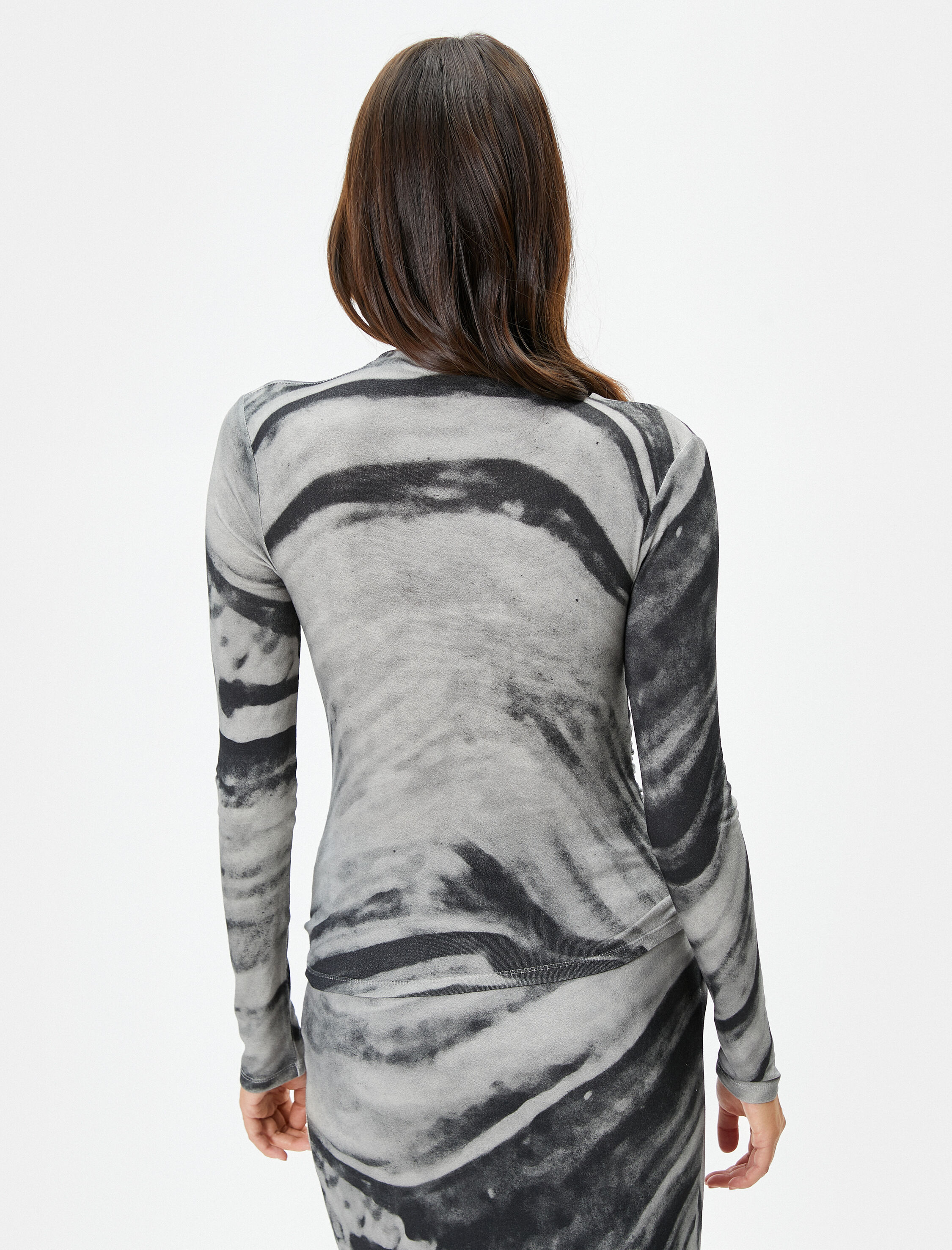   Koton X Şahika Ercümen - Soyut Desenli Uzun Kollu Bluz