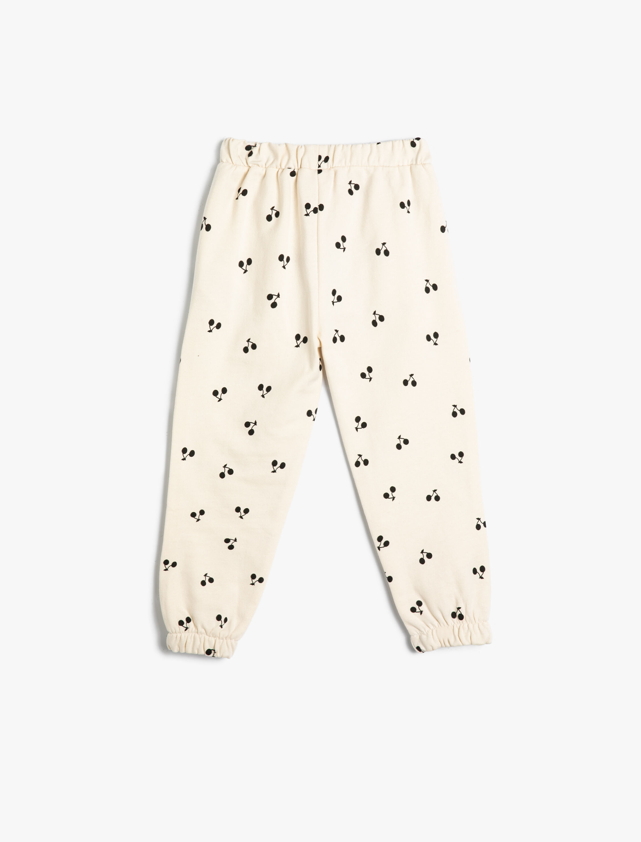  Kız Bebek Kirazlı Jogger Eşofman Altı Beli Bağlamalı Pamuklu