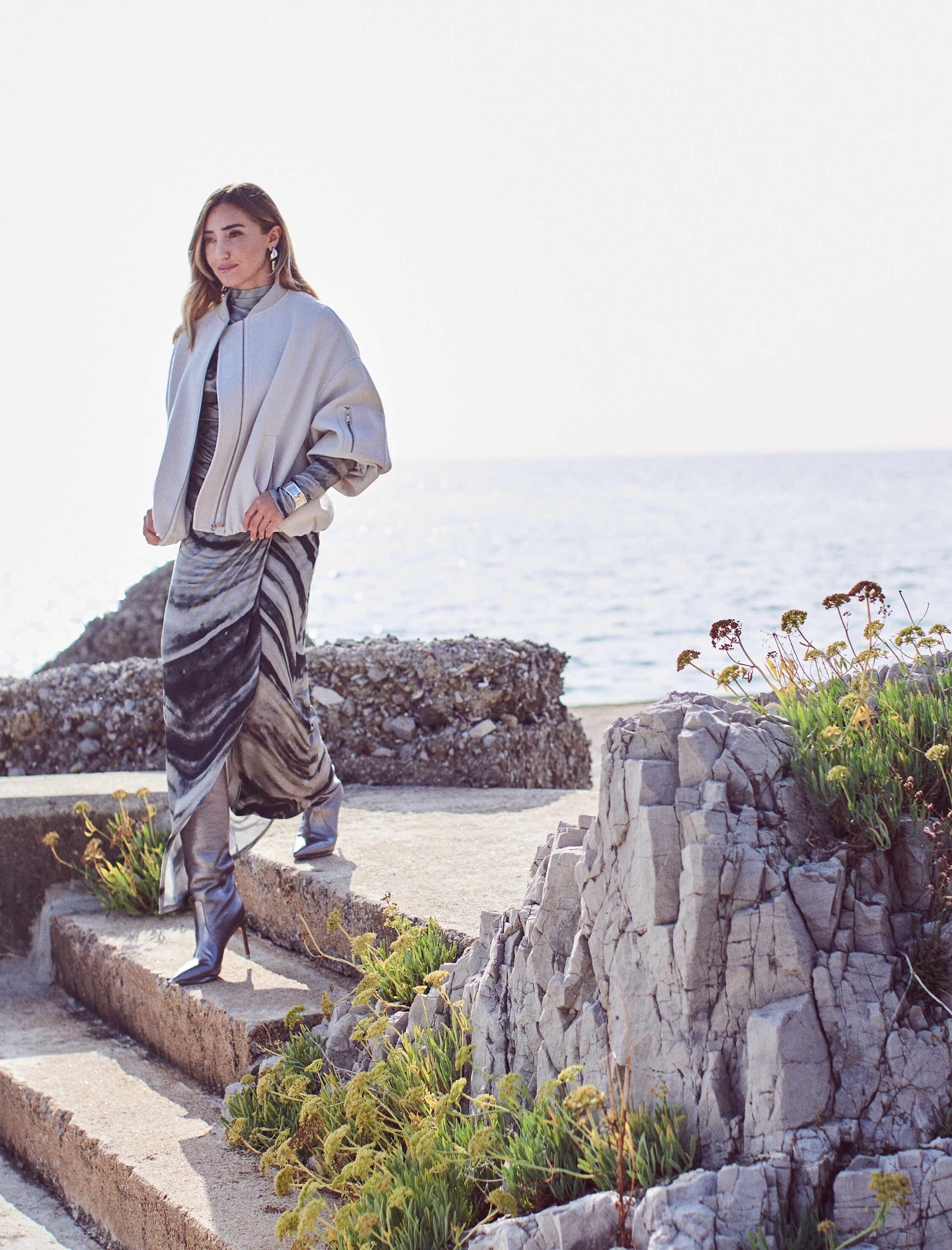   Koton X Şahika Ercümen - Soyut Desenli Midi Etek