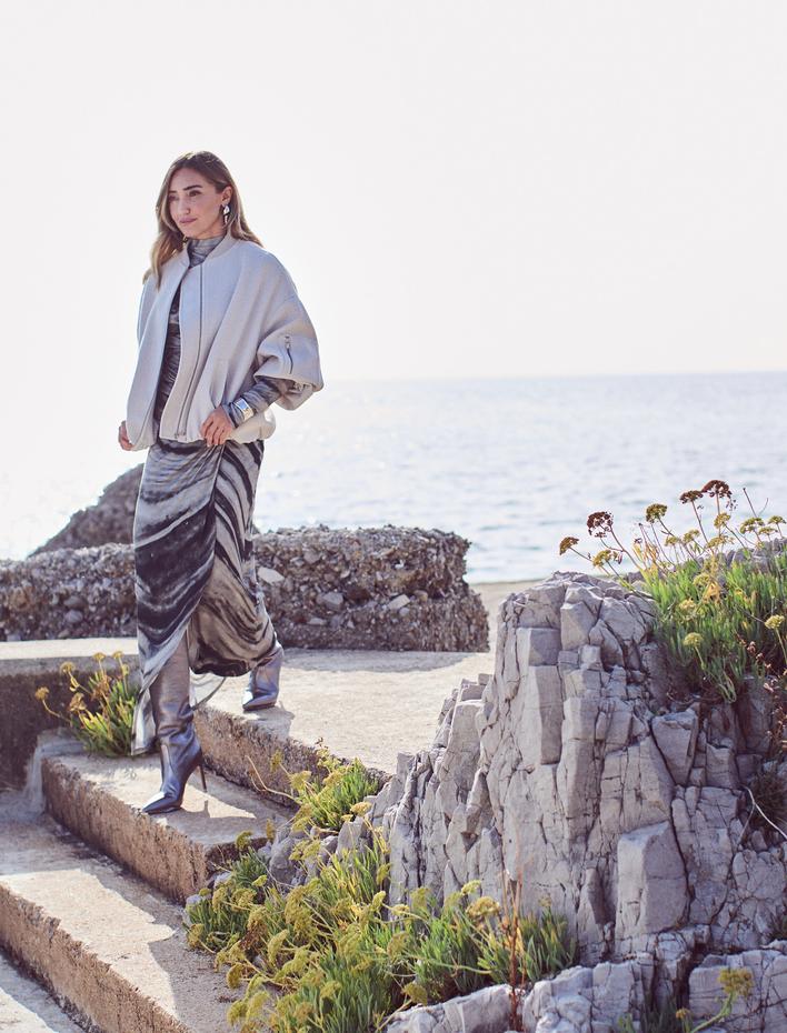  Koton X Şahika Ercümen - Soyut Desenli Midi Etek