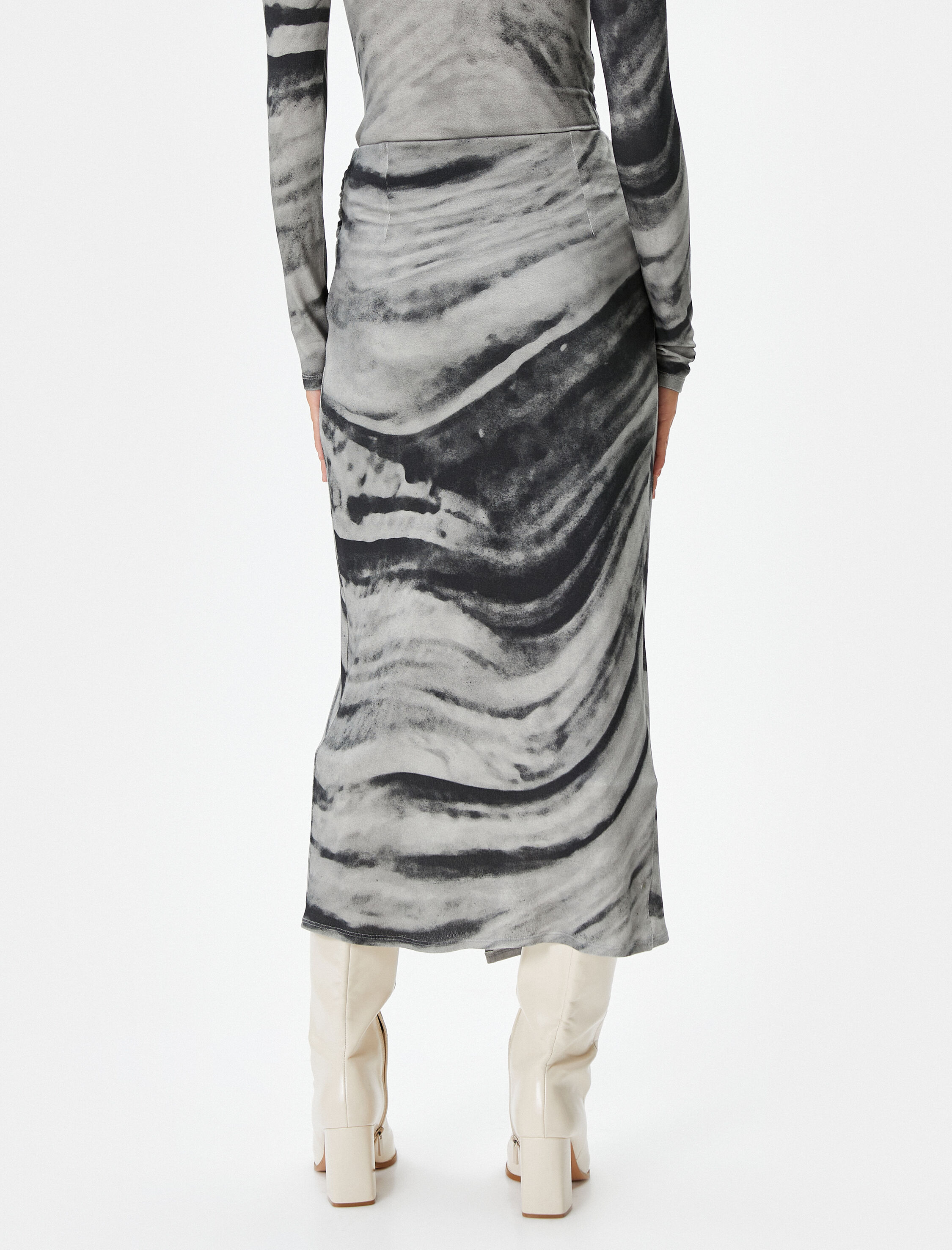   Koton X Şahika Ercümen - Soyut Desenli Midi Etek