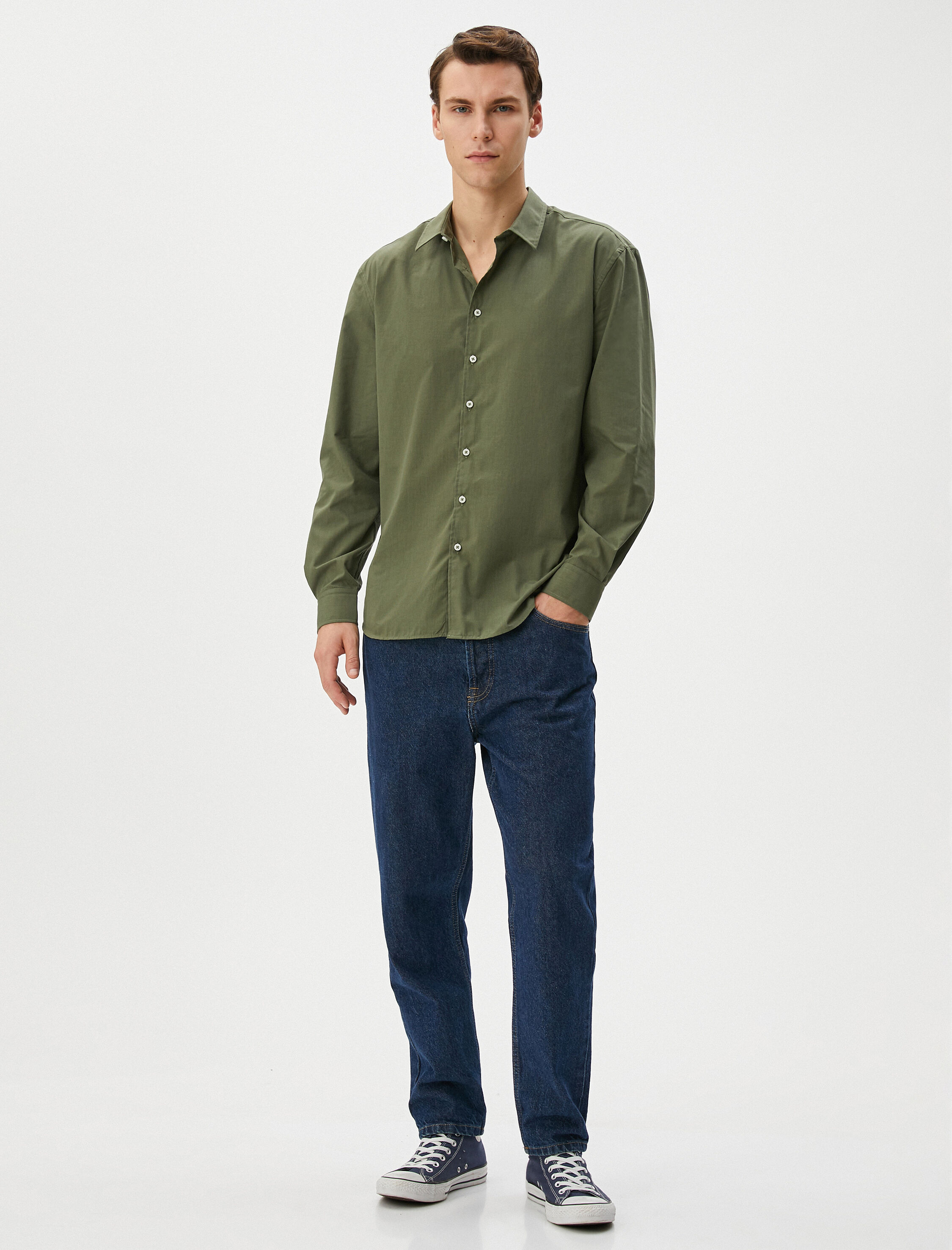   Klasik Gömlek Slim Fit Uzun Kollu Düğmeli