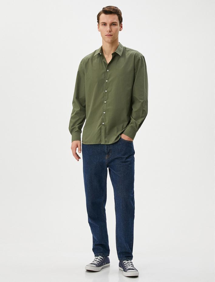  Klasik Gömlek Slim Fit Uzun Kollu Düğmeli