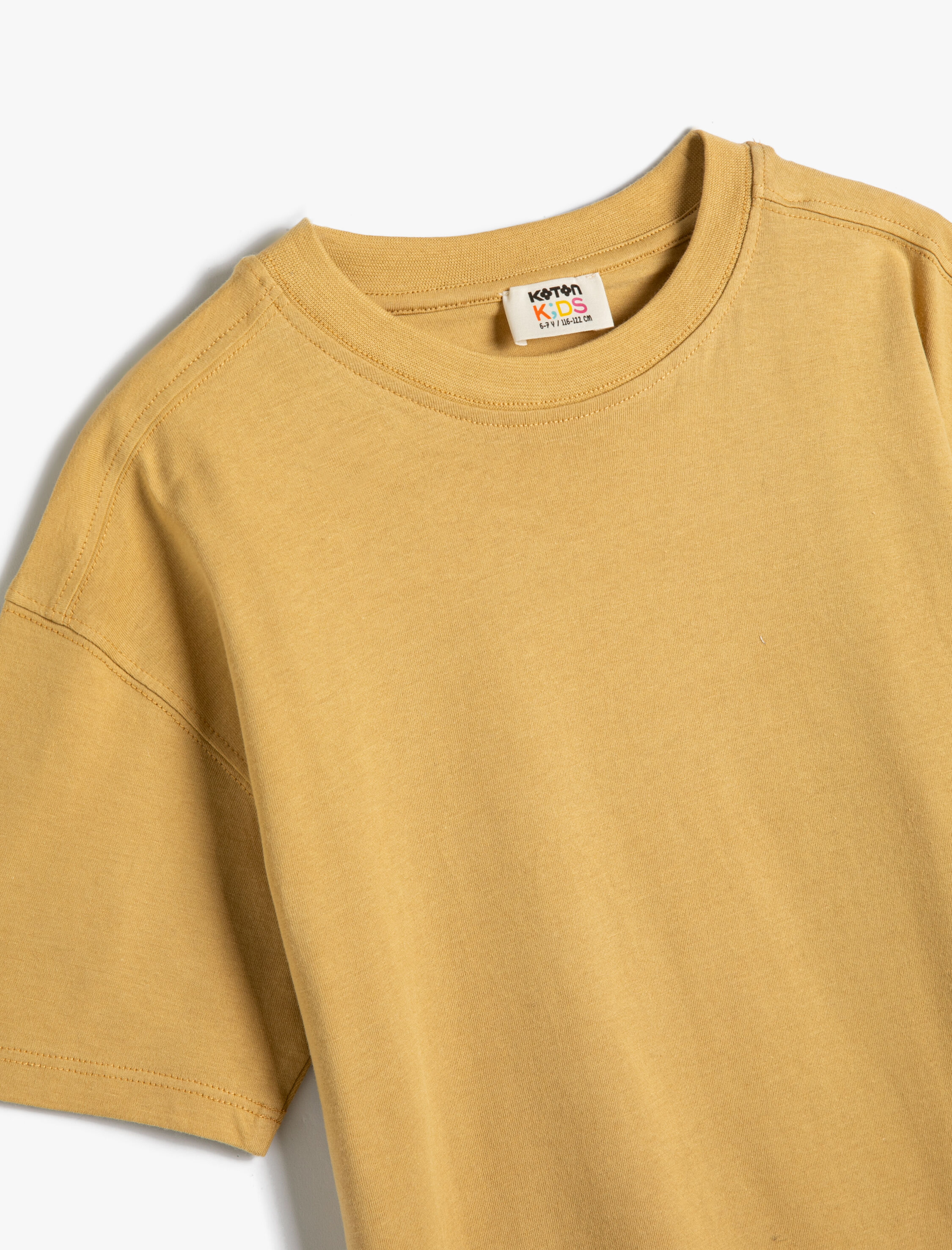  Erkek Çocuk Basic Tişört Kısa Kollu Bisiklet Yaka Pamuklu