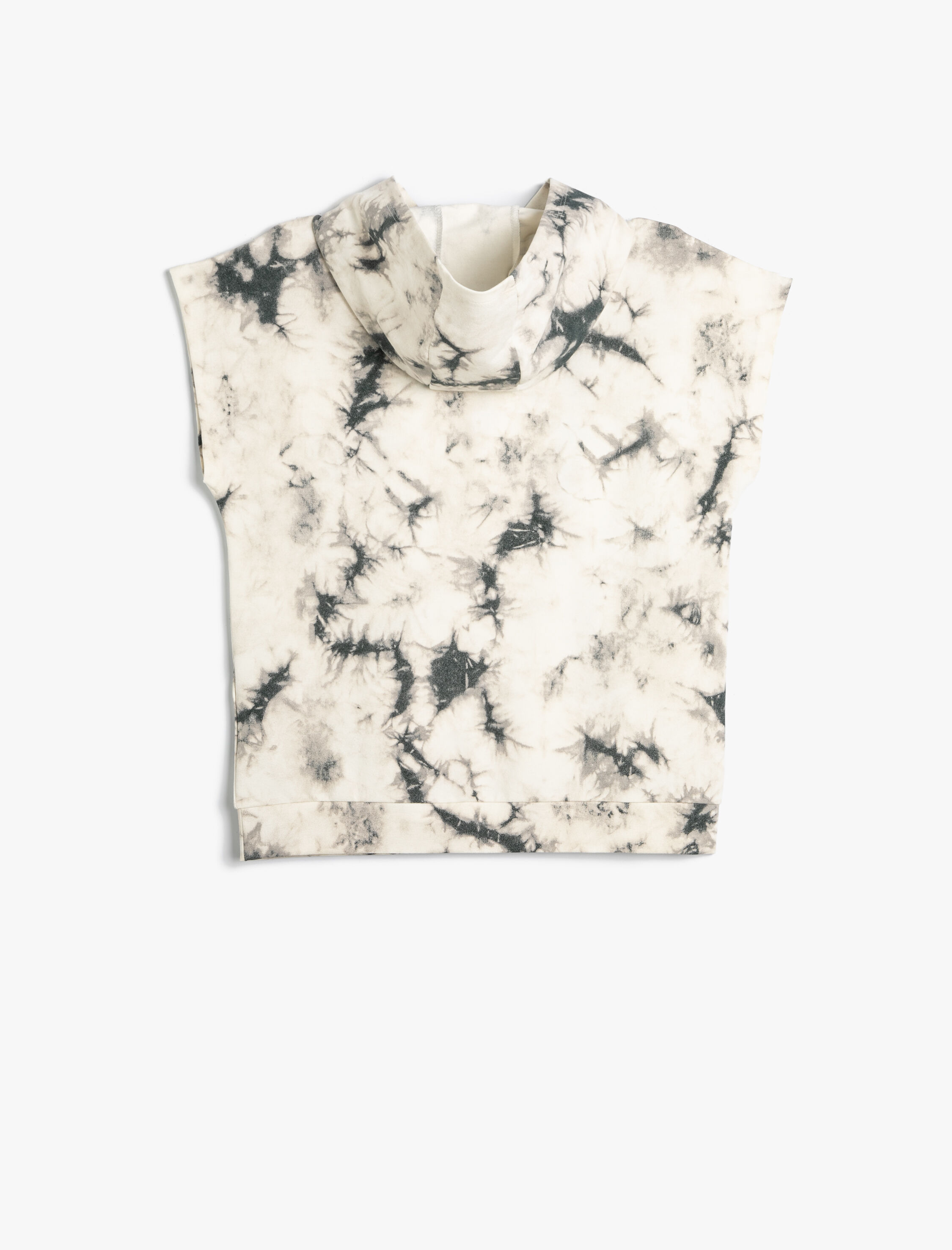  Erkek Çocuk Kapşonlu Atlet Mevsimlik Batik Desenli Kanguru Cepli Pamuklu