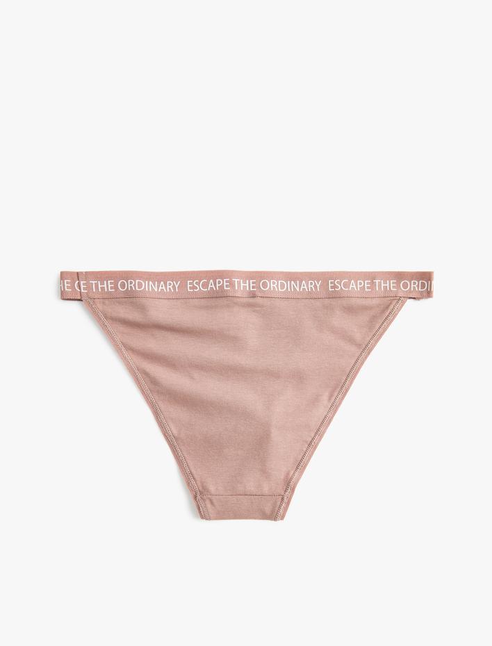  Basic Brazilian Külot Slogan Baskılı Pamuklu