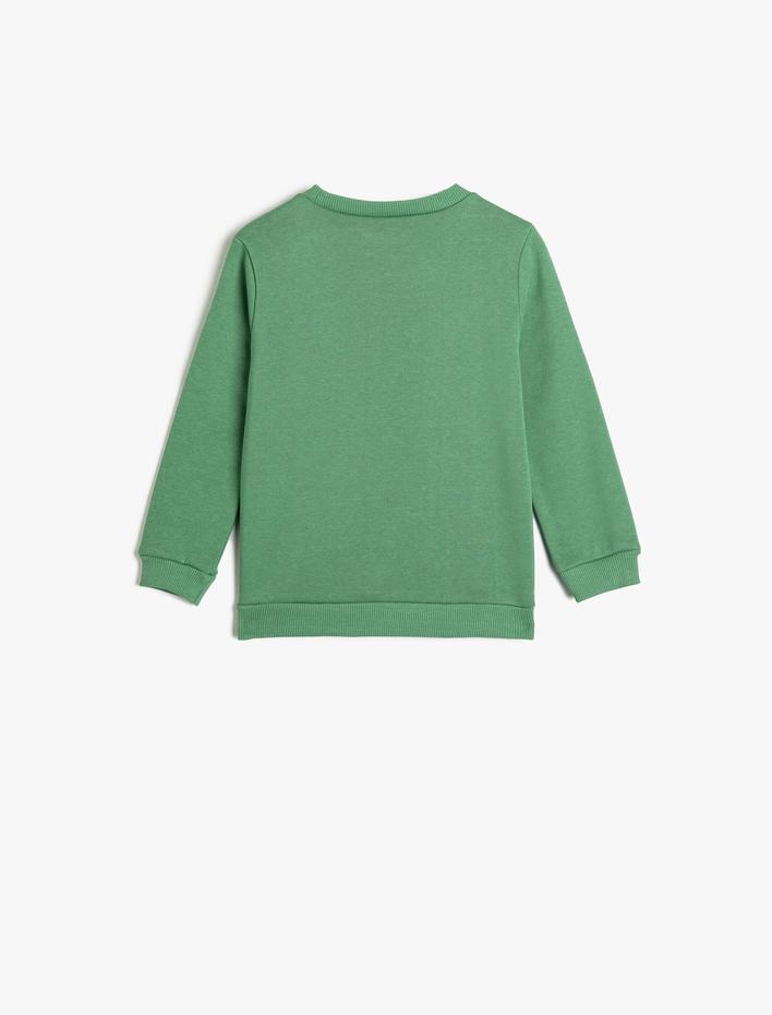 Erkek Bebek Kaplanlı Sweat Uzun Kollu Bisiklet Yaka Şardonlu