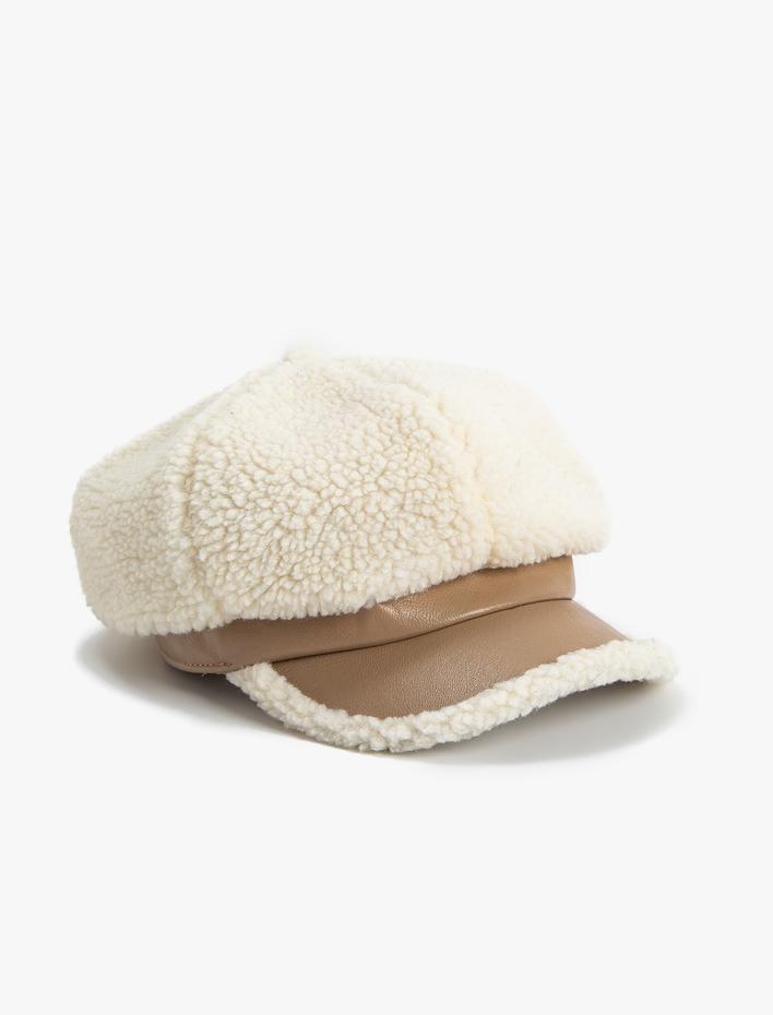 Kadın Peluş Kasket Şapka