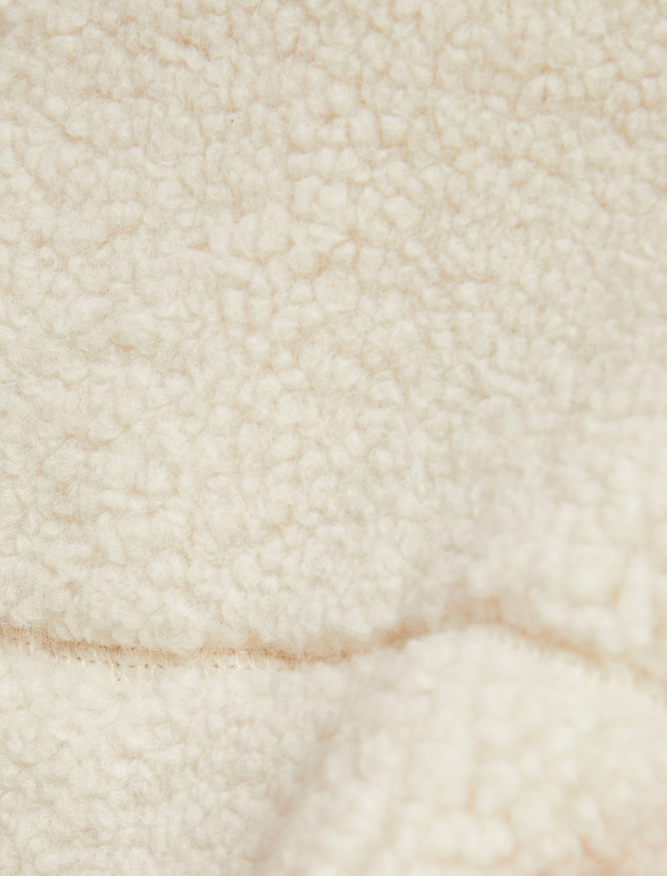   Peluş Ceket Dik Yaka Fermuarlı Cepli