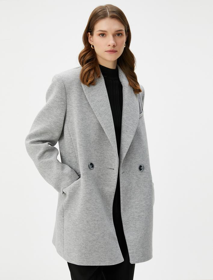  Kruvaze Mont Düğmeli Cep Detaylı