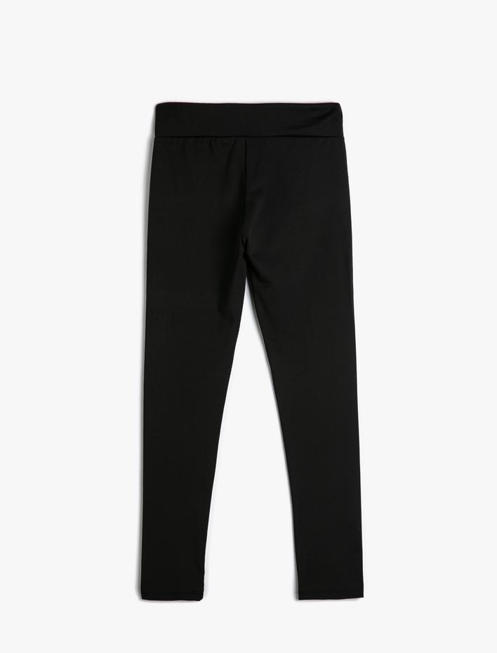 Kız Çocuk Basic Spor Taytı Beli Lastikli