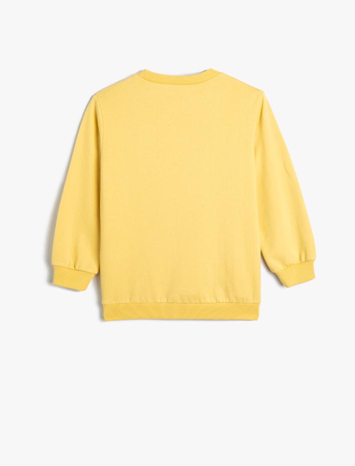 Erkek Çocuk Sweat Uzun Kollu Bisiklet Yaka İşleme Detaylı Şardonlu