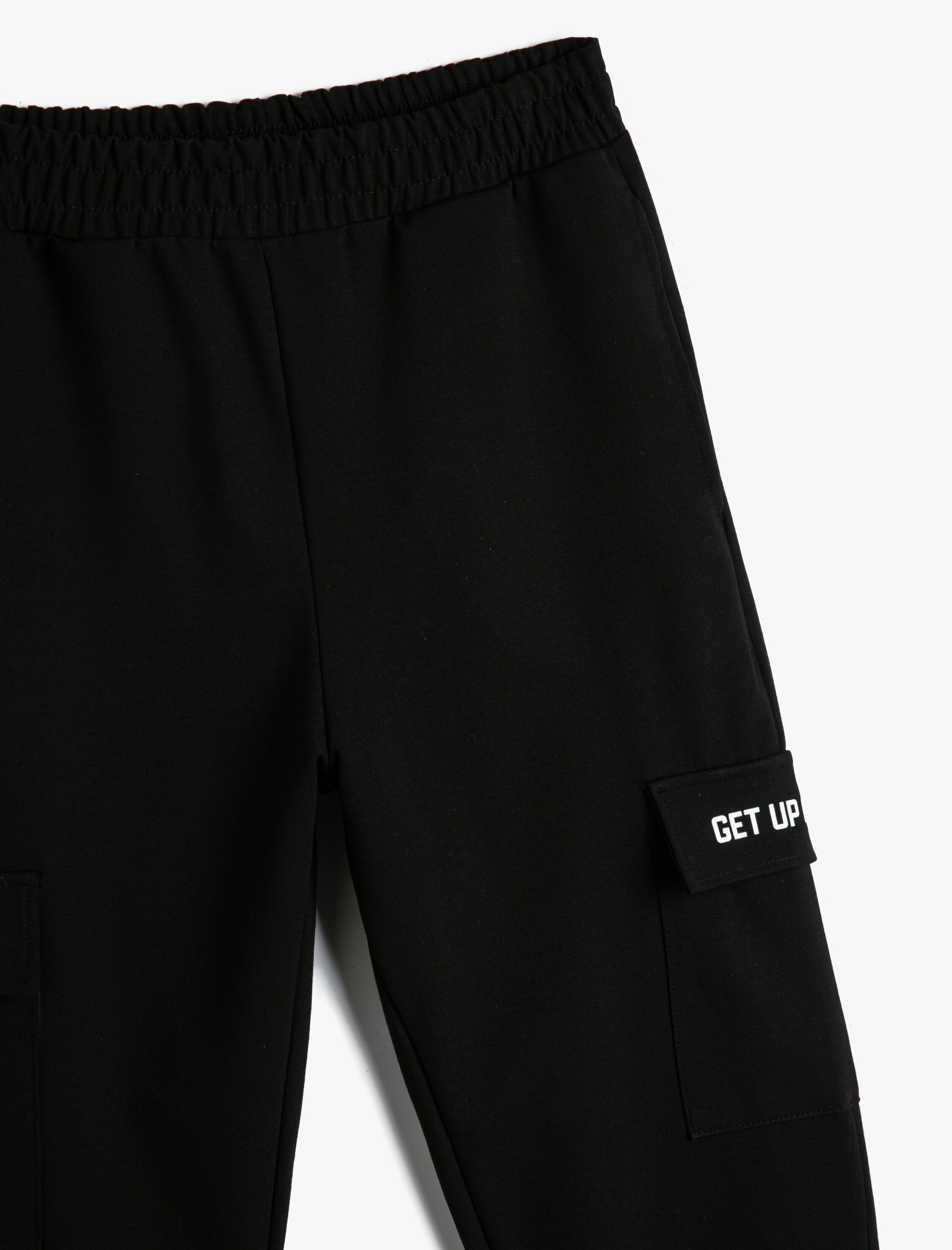   Kargo Eşofman Altı Jogger Beli Lastikli Cep Detaylı Sloganlı