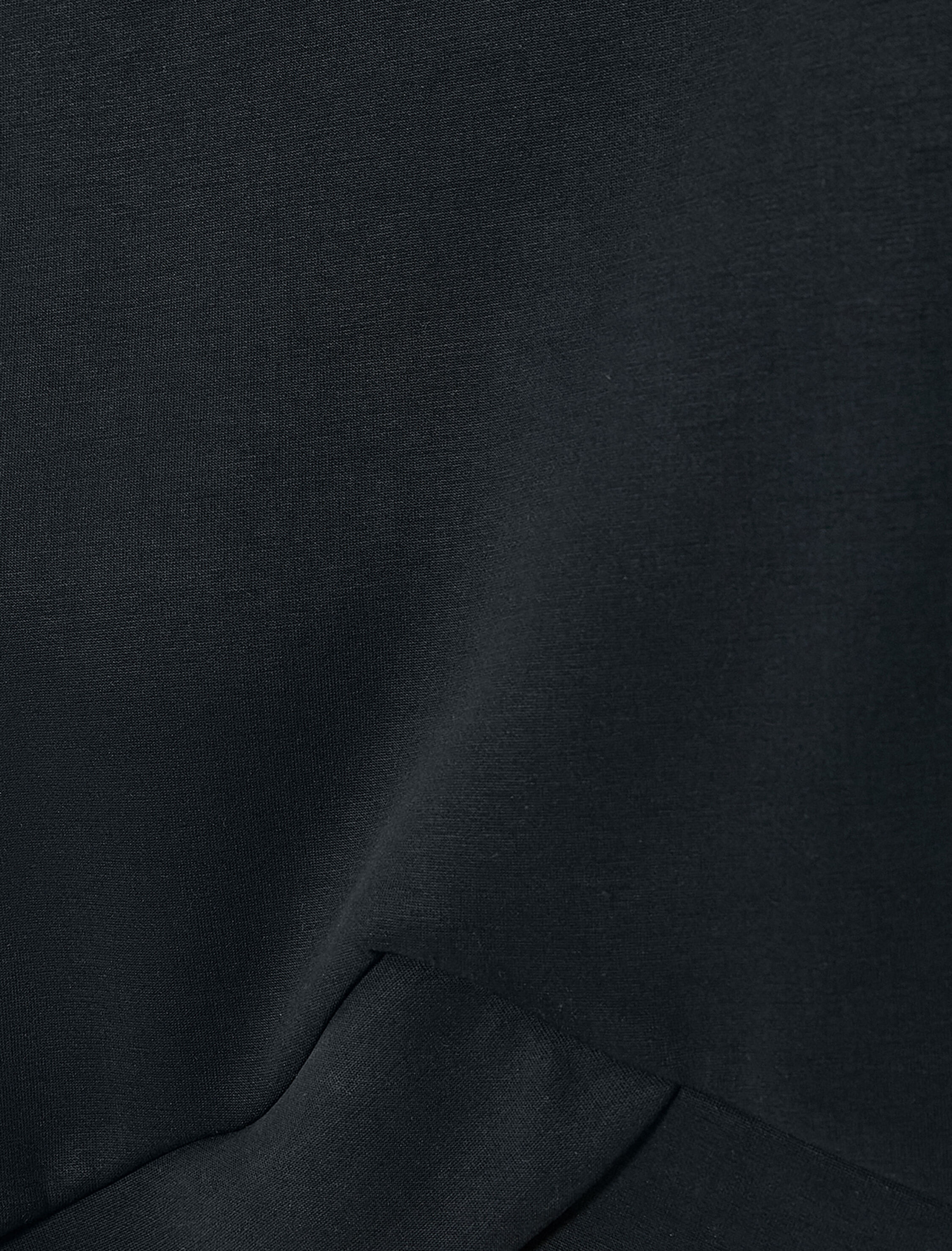   Modal Kumaş Crop Spor Sweatshirt Asimetrik Kesim Bisiklet Yaka Uzun Kollu