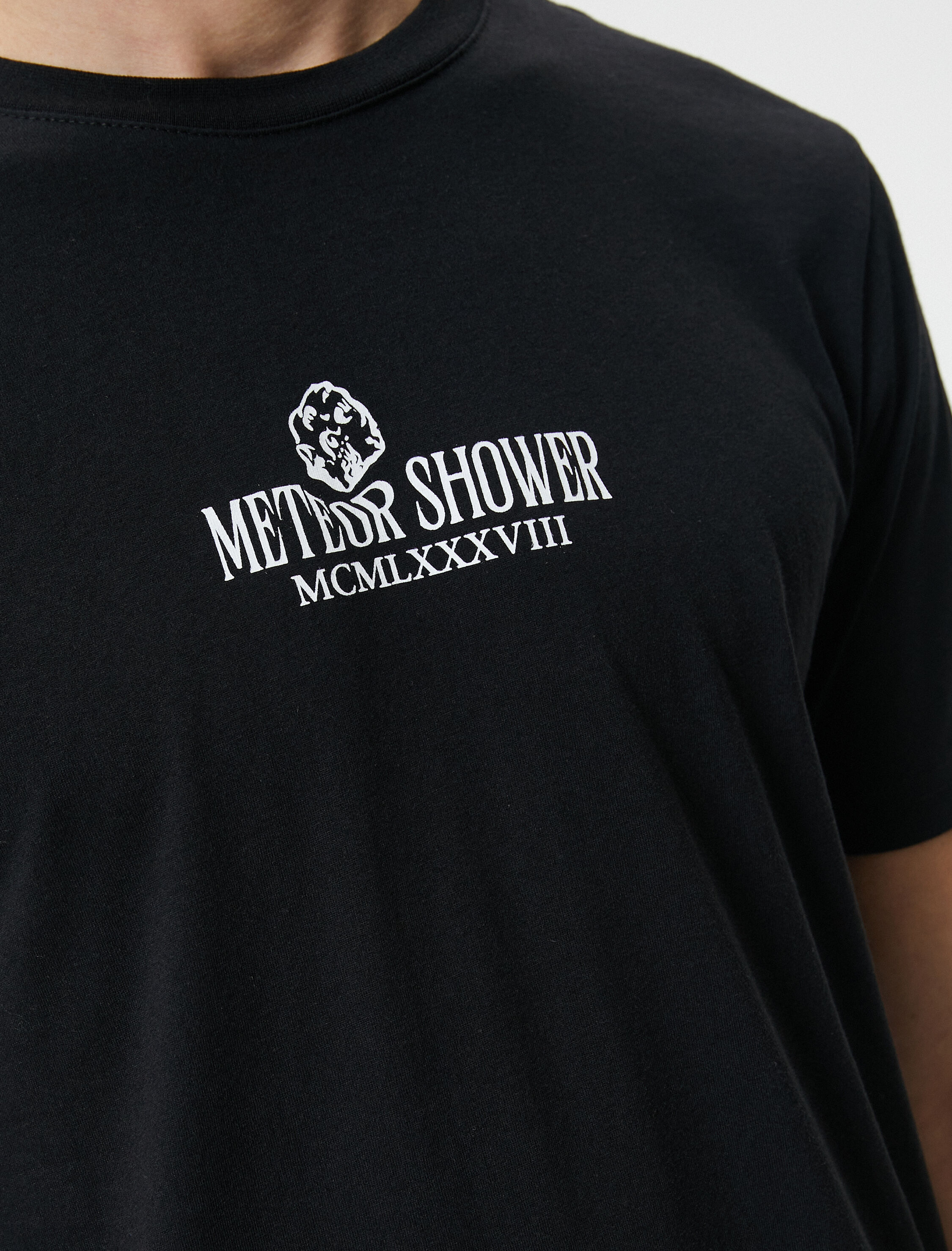   Slogan Baskılı Tişört Bisiklet Yaka Kısa Kollu Pamuklu