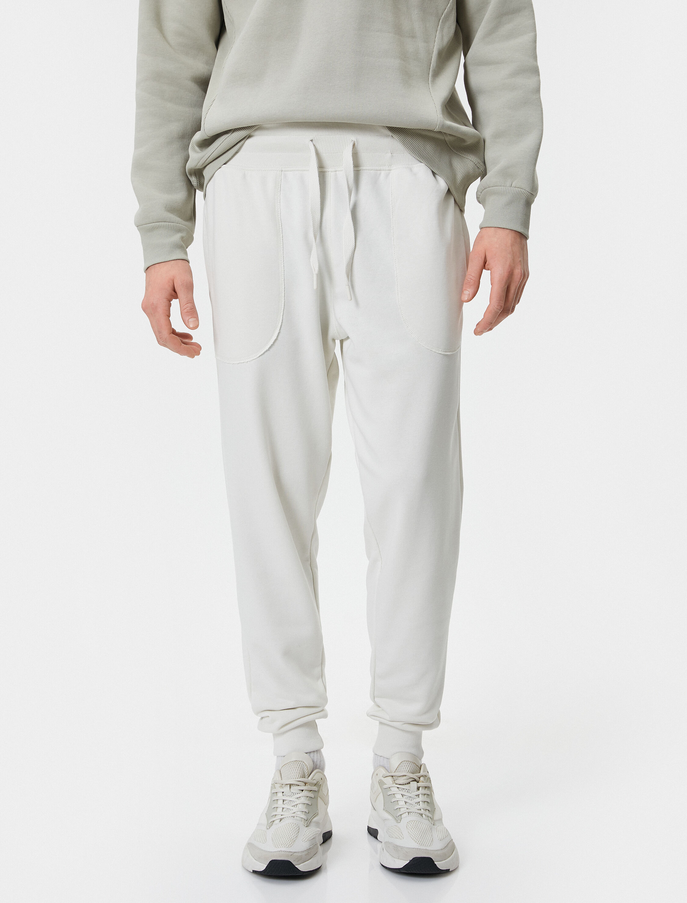   Jogger Eşofman Altı Beli Bağcıklı Cep Detaylı