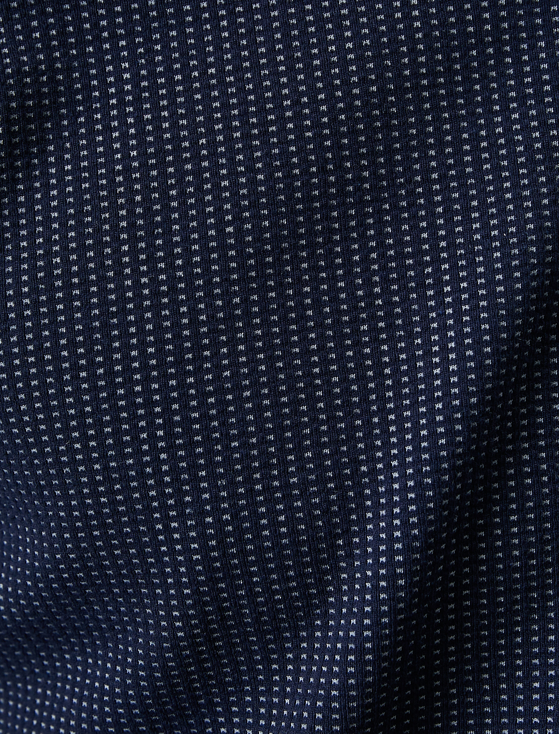   Yakalı Tişört Düğmeli Dokulu Kısa Kollu Biyeli