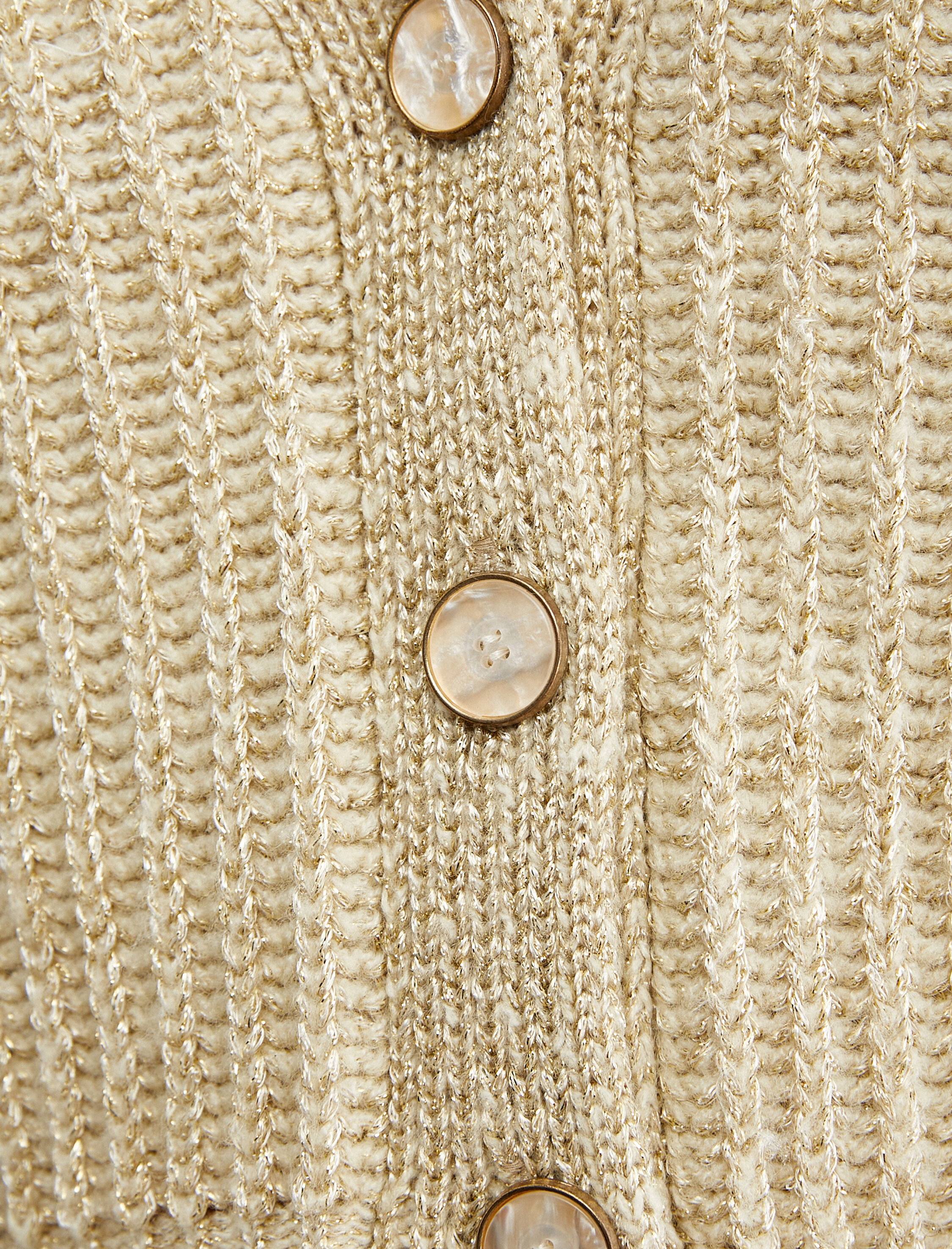   Tuba Ünsal X Koton - Düğmeli Simli Crop Hırka