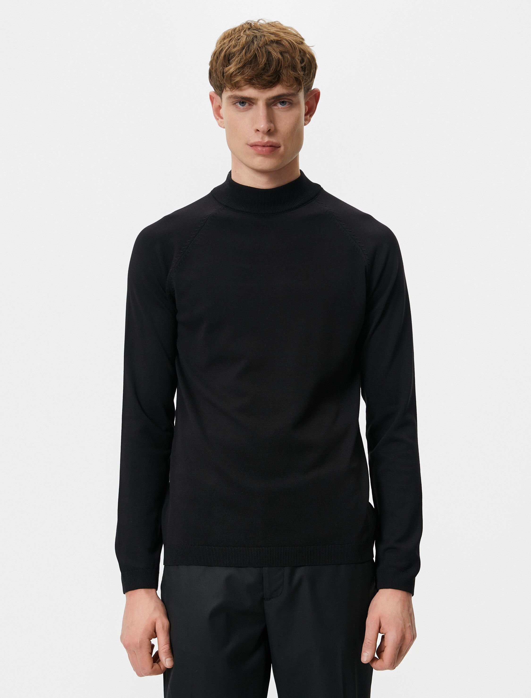   Yarım Balıkçı Yaka Kazak Slim Fit Triko Uzun Kollu