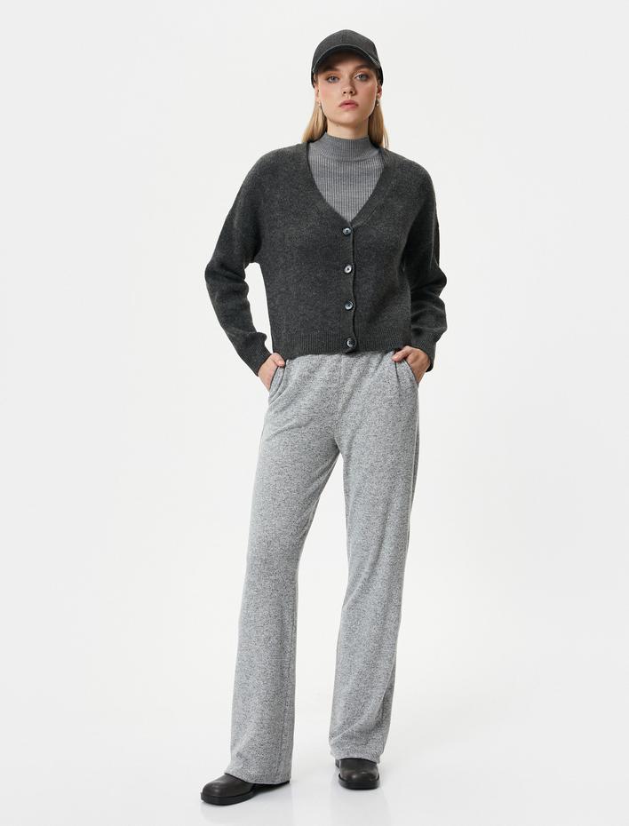  Koton X Şahika Ercümen - Beli Bağcıklı Düz Paça Pantolon