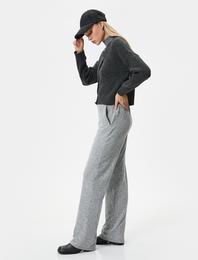 Koton X Şahika Ercümen - Beli Bağcıklı Düz Paça Pantolon