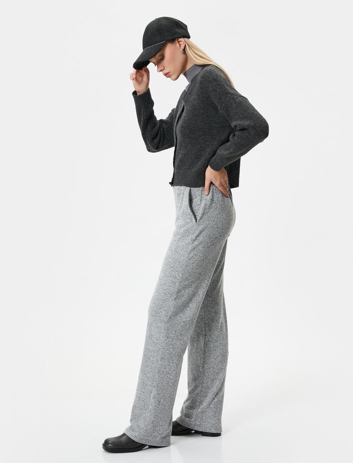  Koton X Şahika Ercümen - Beli Bağcıklı Düz Paça Pantolon